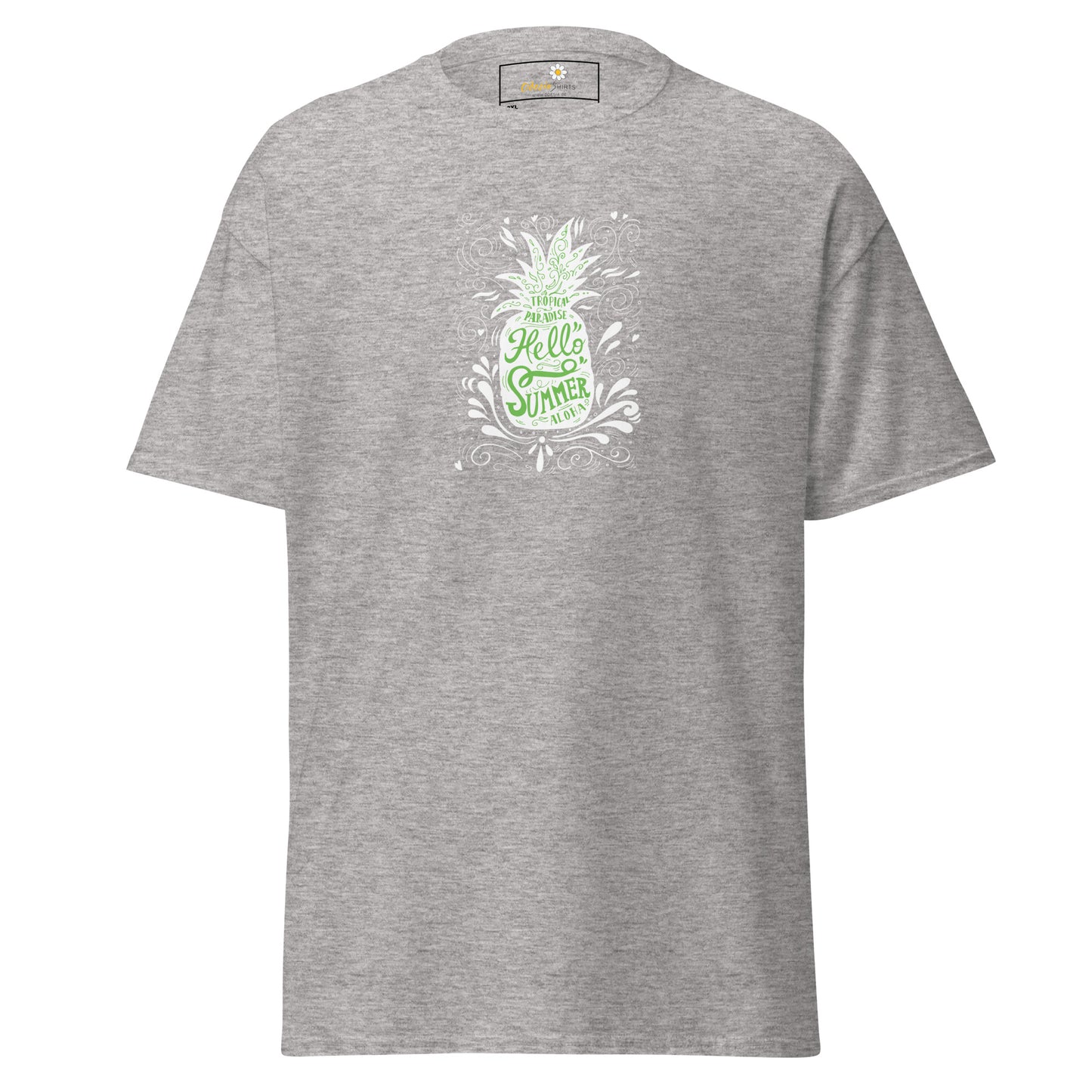 Heren klassiek t-shirt - SUMMER PINEAPPLE - GROOT