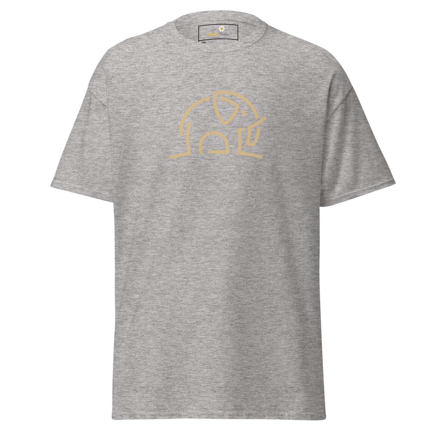 Klassiek heren t-shirt - WILDLIFE ELEPHANT LINES - GROOT