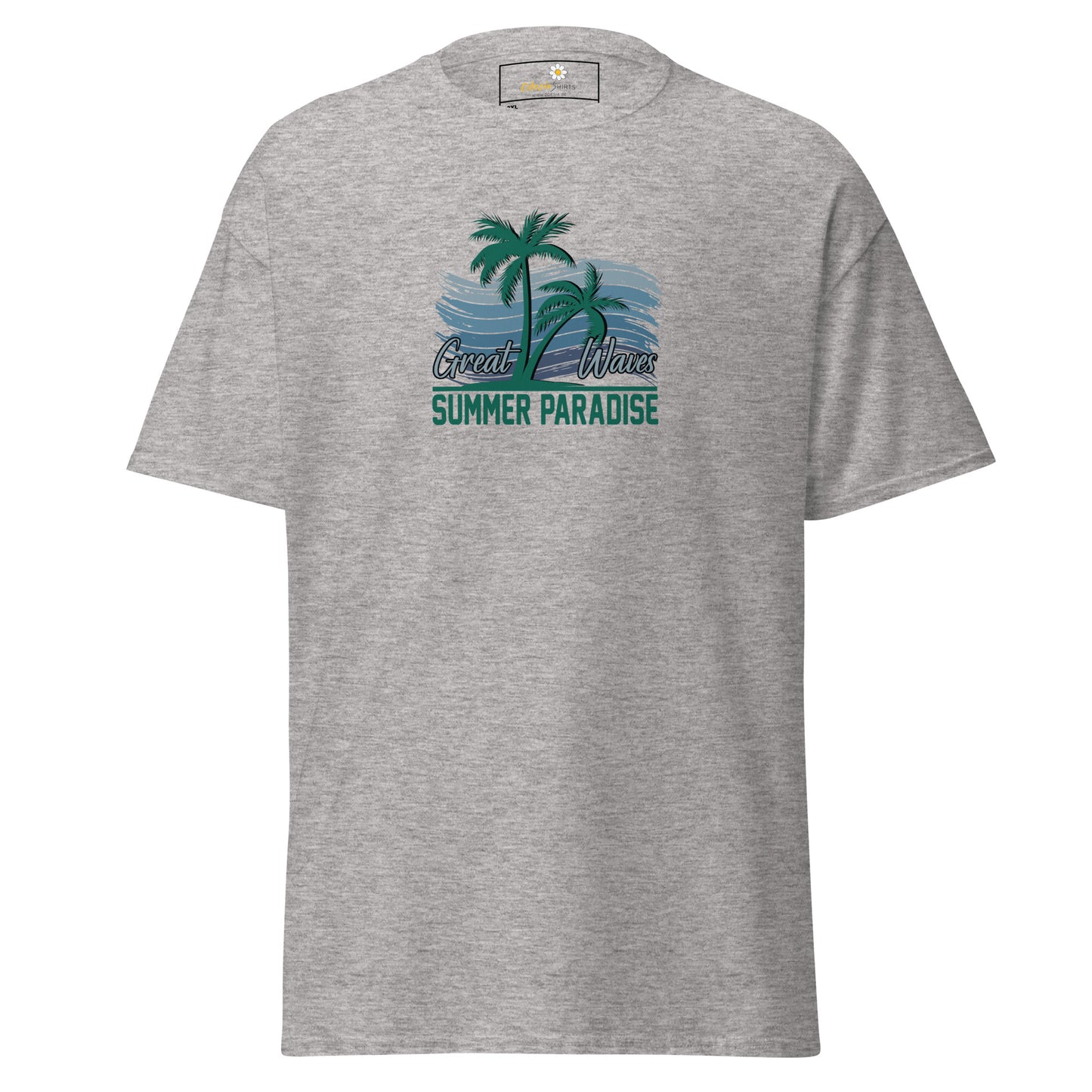 Heren klassiek t-shirt - SUMMER GREAT WAVES - GROOT