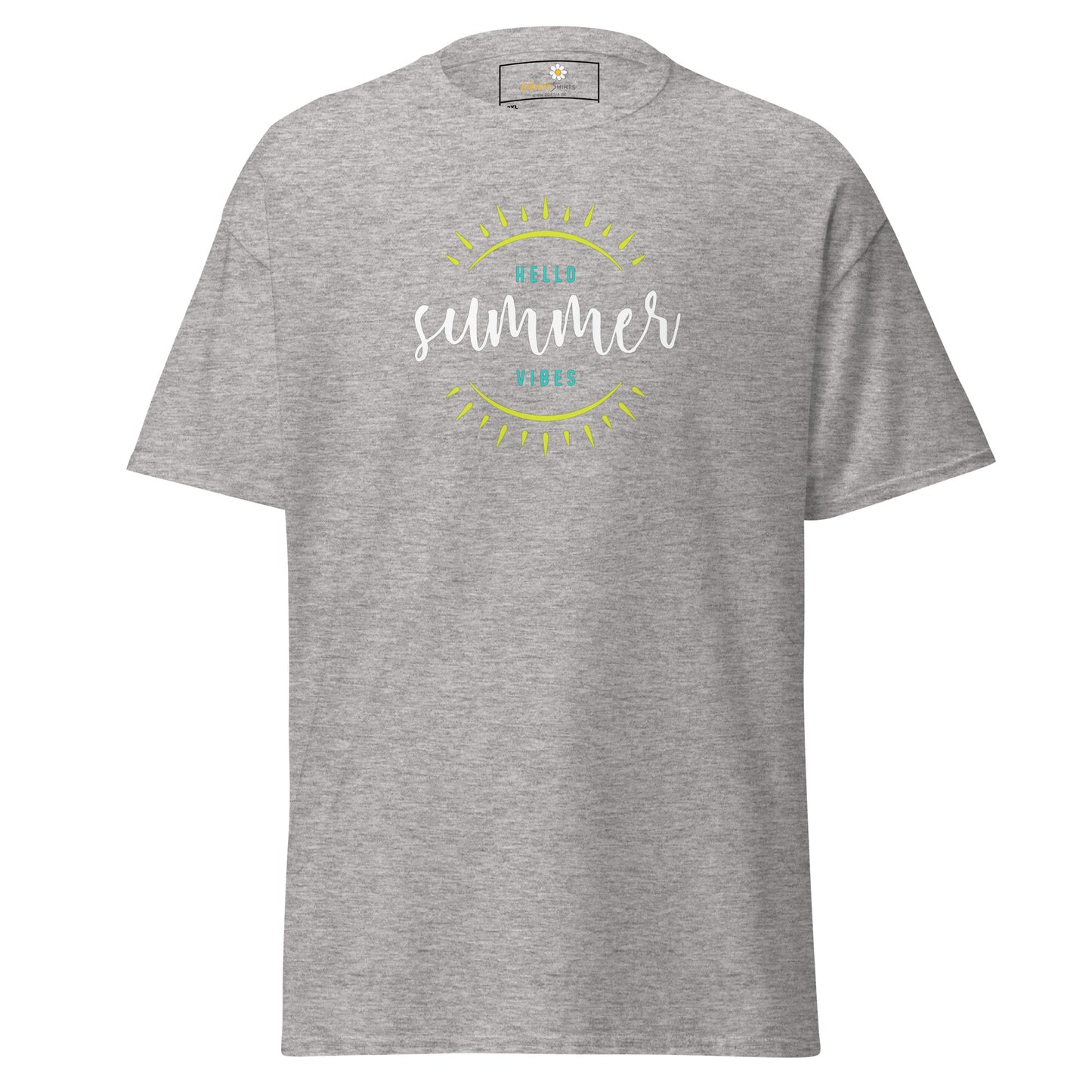 Klassiek heren t-shirt - SUMMER HELLO VIBES - GROOT