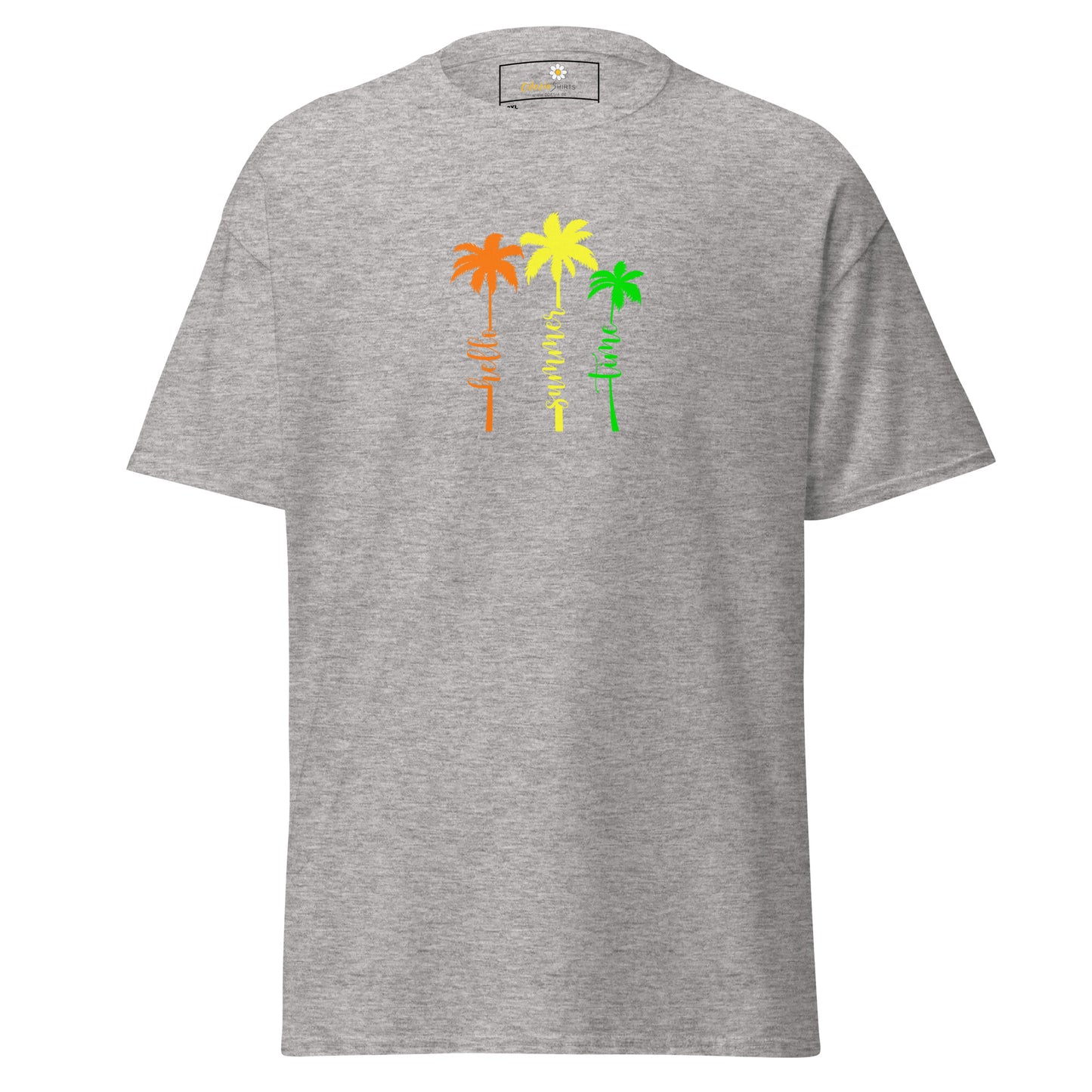Klassiek heren t-shirt - SUMMER HELLO TIMES - GROOT