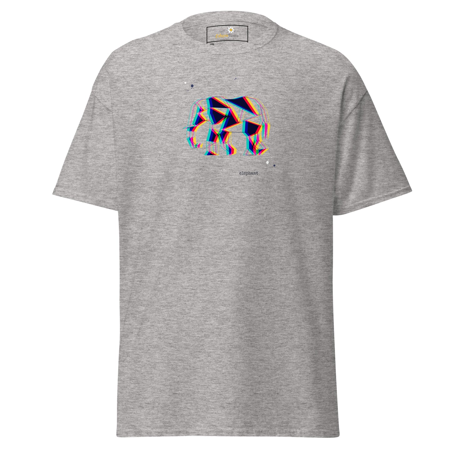 T-shirt classique unisexe - CARRÉS ÉLÉPHANTS ABSTRAITS - GRAND
