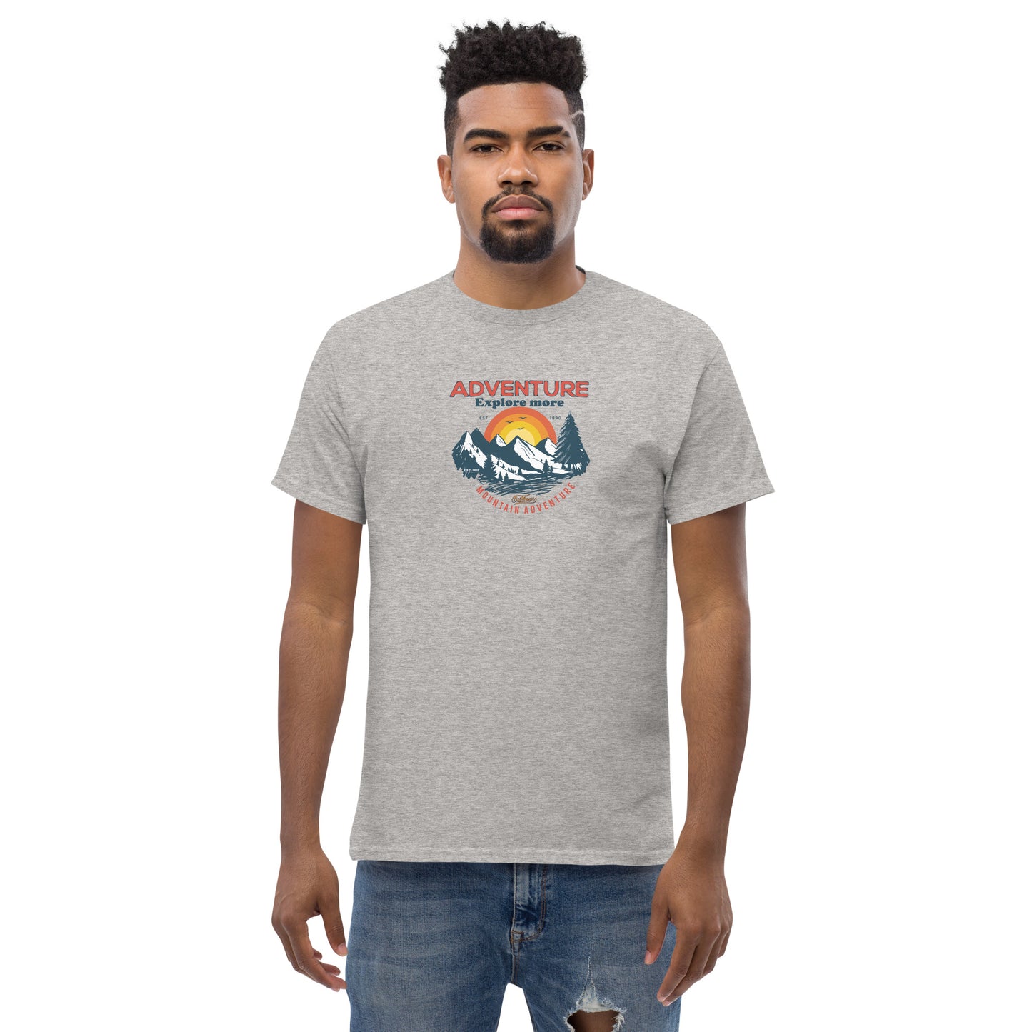 Unisex classic t-shirt - ADVENTURE EXPLORE MORE - BIG