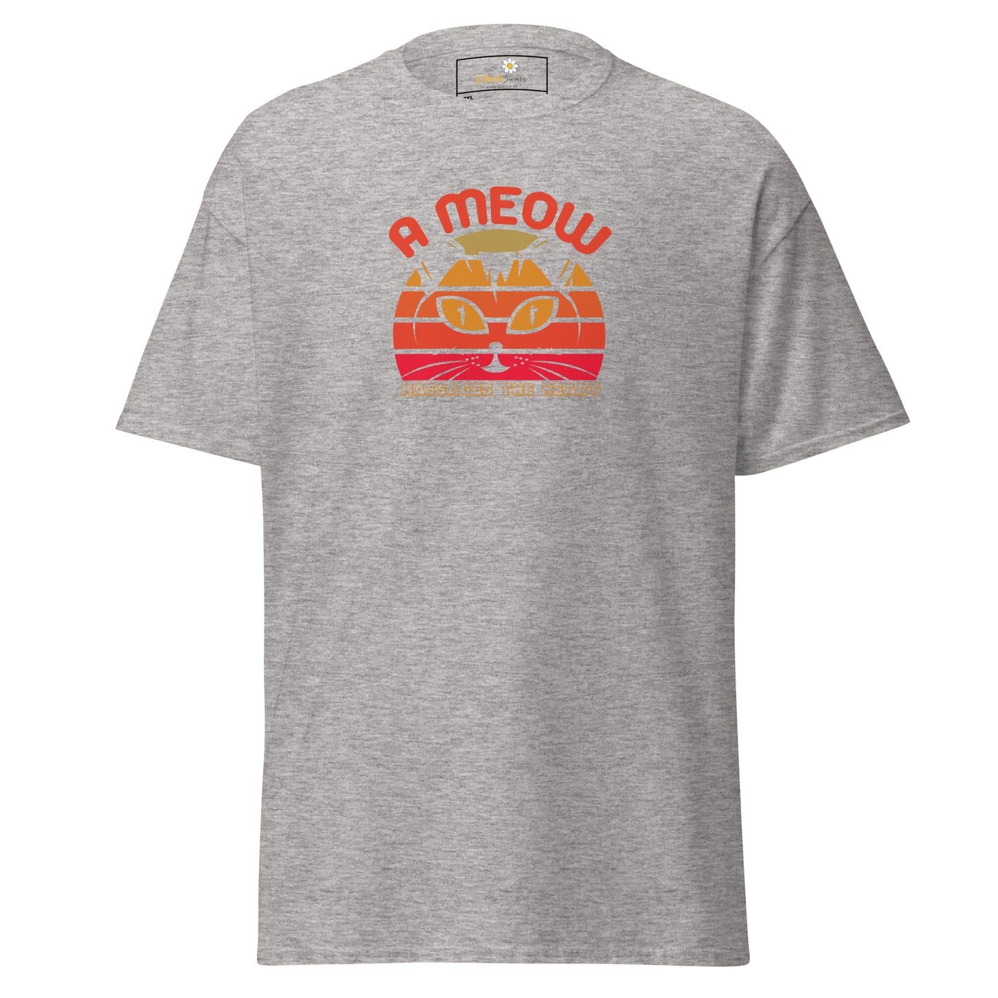 Unisex classic t-shirt - ANIMALS A CAT MASSAGE THE HEART - BIG