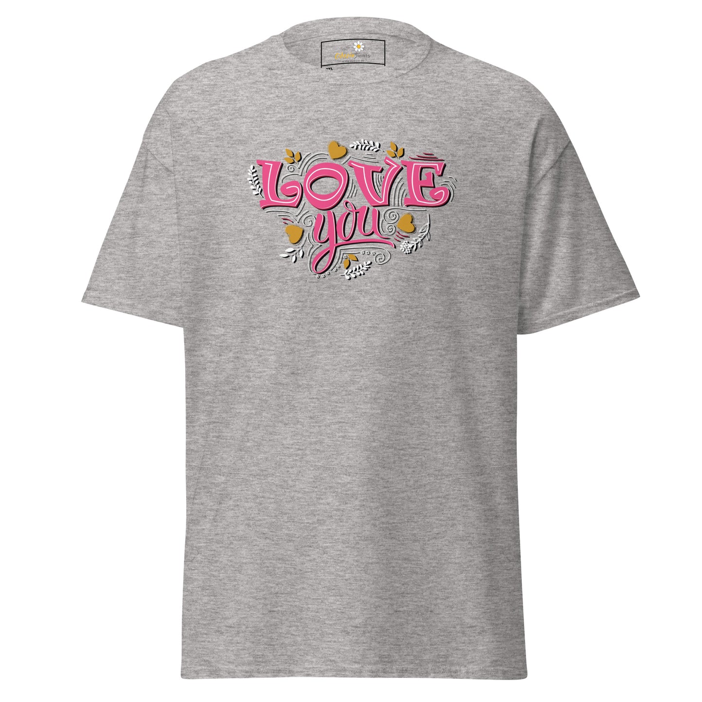 T-shirt classique pour homme - TEXT LOVE YOU - BIG