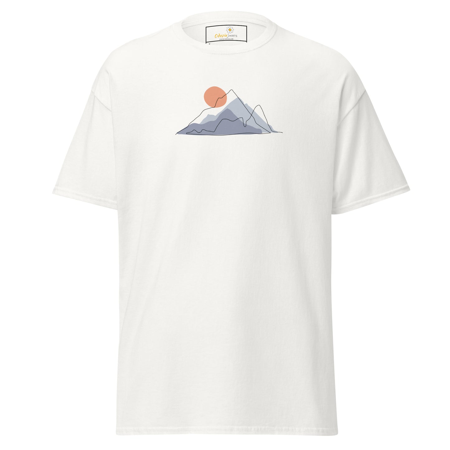 T-shirt classique pour homme - NATURE MOUNTAIN SUN - RÉGULIER