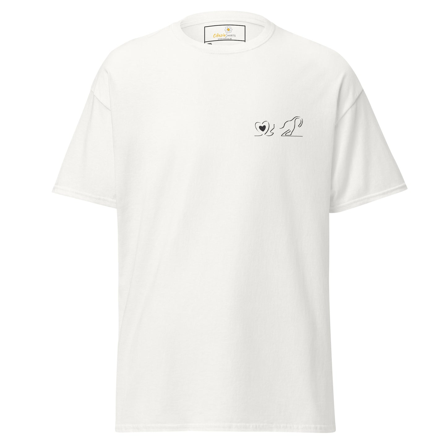 Unisex klassiek t-shirt - ANIMALS POCKET LOVE CAT - REGULAR