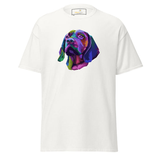 T-shirt classique unisexe - ANIMAUX COLORÉS TÊTE DE CHIEN - GRAND