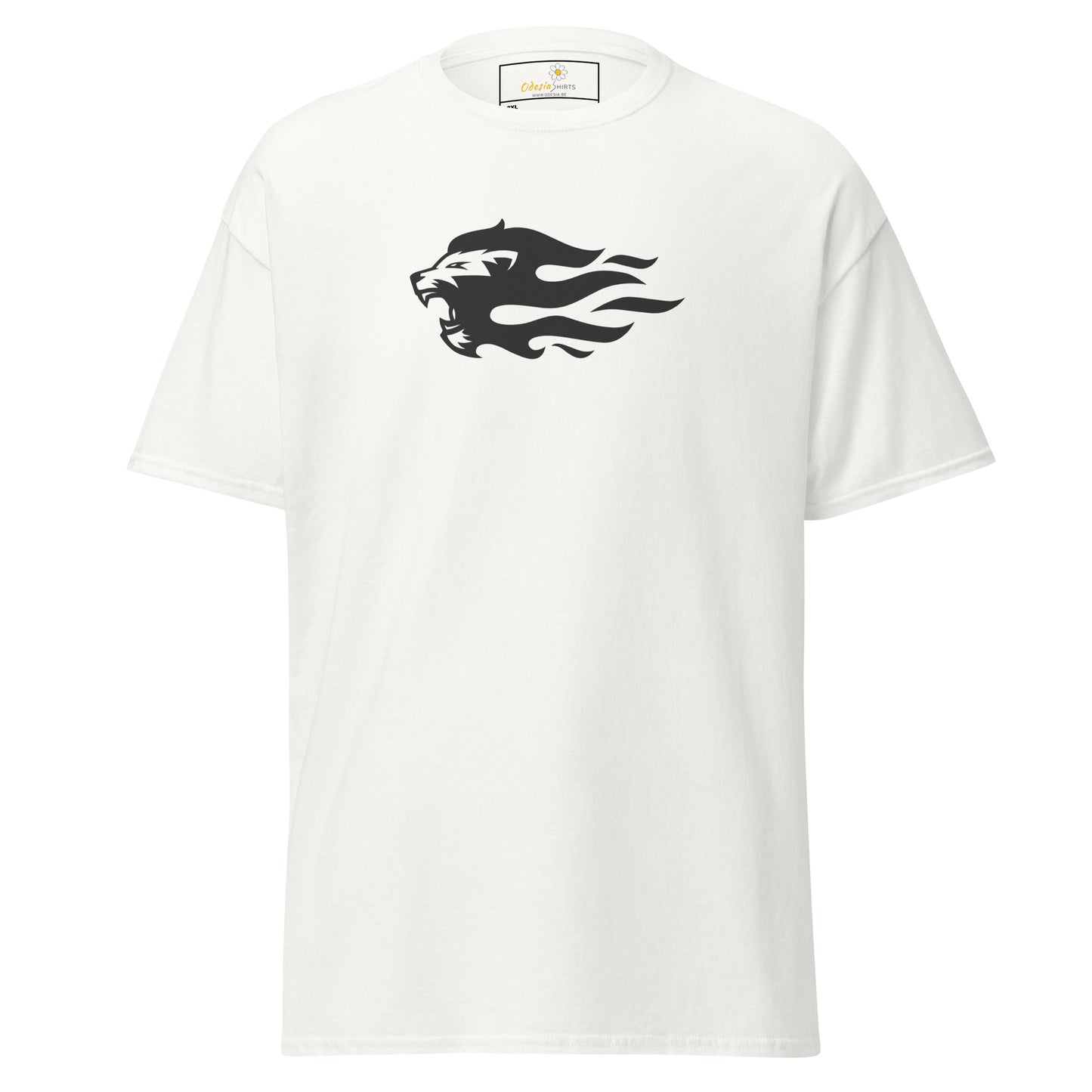 Klassiek heren t-shirt - WILDLIFE LION HEAD FLAME - GROOT