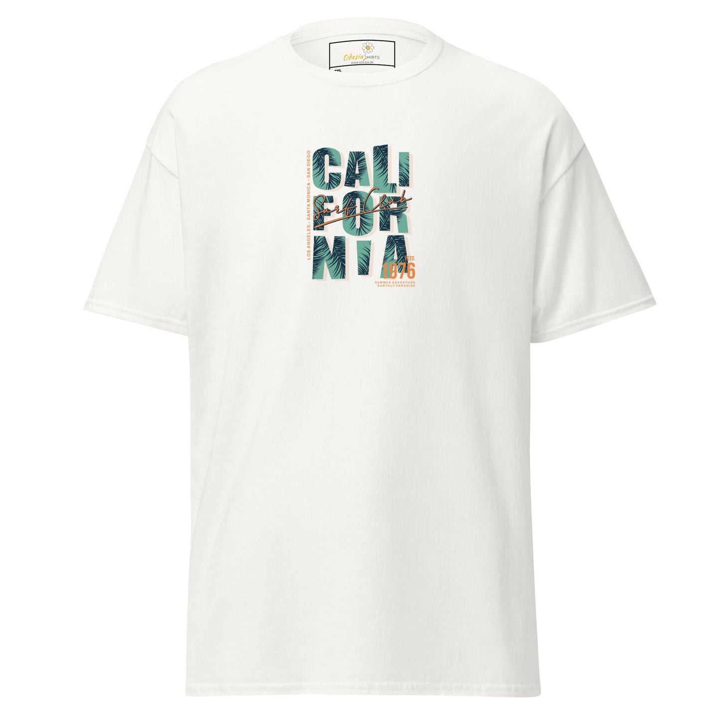 Heren klassiek t-shirt - TEXT CALIFORNIA - GROOT
