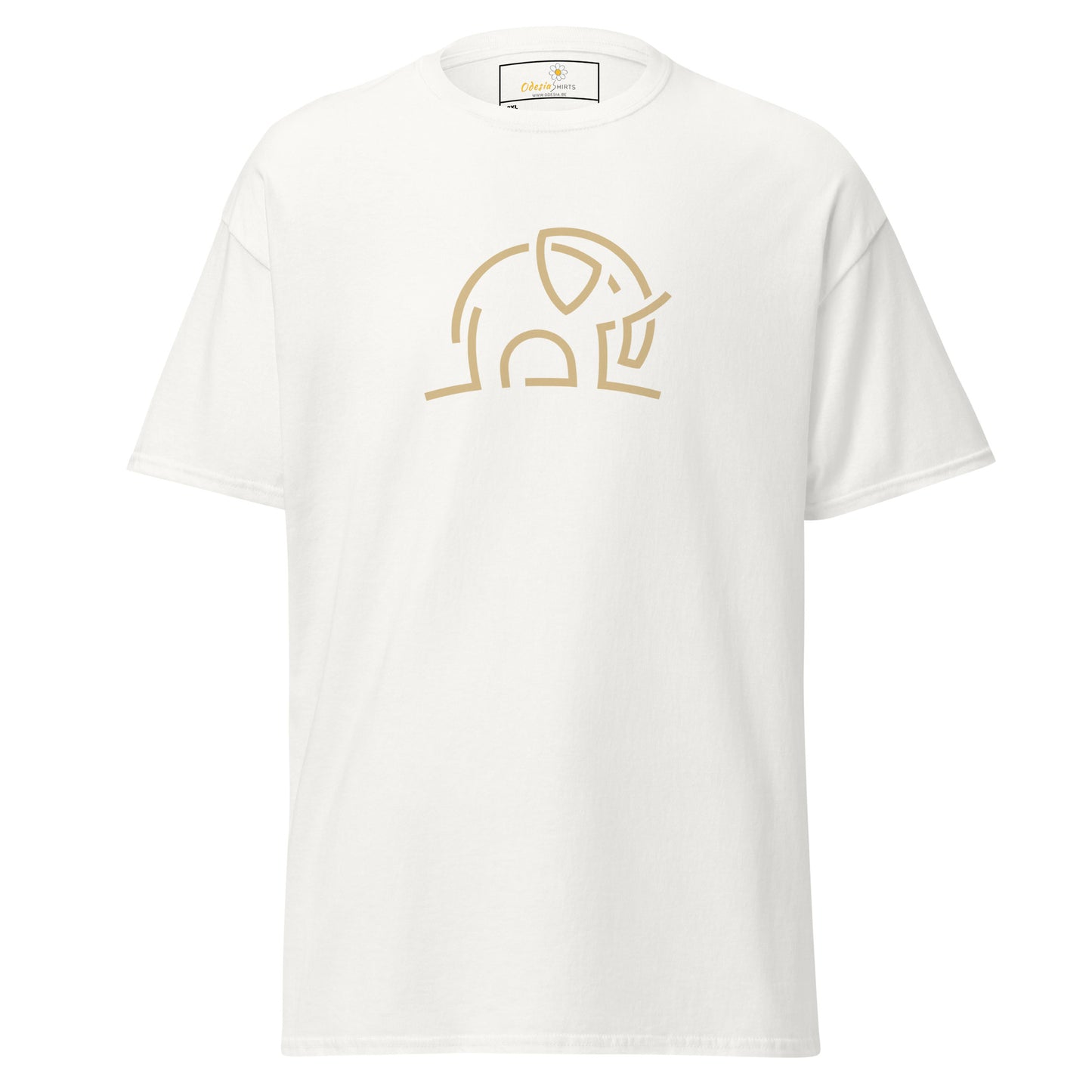 Klassiek heren t-shirt - WILDLIFE ELEPHANT LINES - GROOT