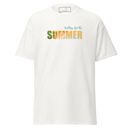 T-shirt classique pour homme - L'ÉTÉ ATTEND - GRAND