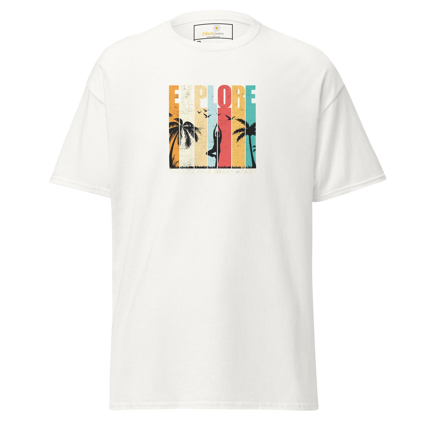 Unisex classic t-shirt - ADVENTURE EXPLORE GREAT HEART - BIG