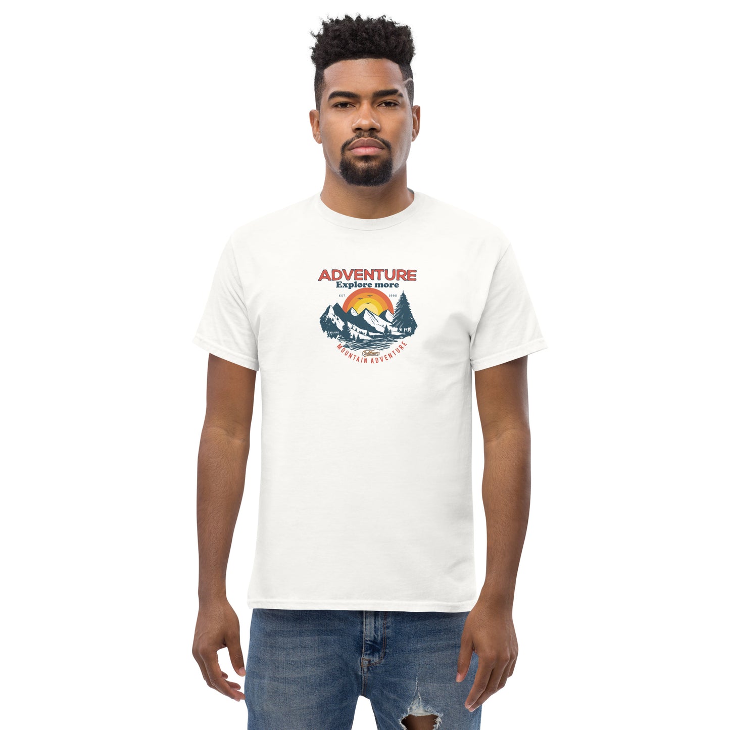 Unisex classic t-shirt - ADVENTURE EXPLORE MORE - BIG