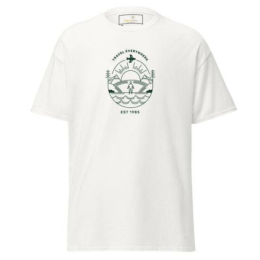Unisex classic t-shirt - ADVENTURE TRAVEL EVERYWHERE - BIG