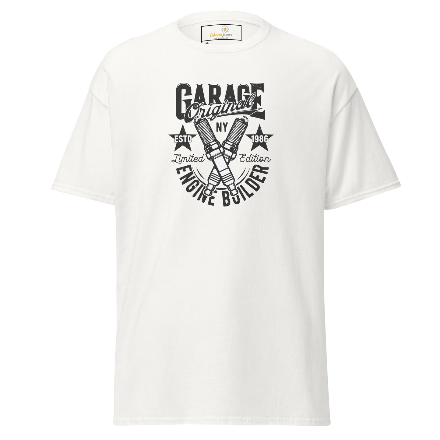 Unisex classic t-shirt - SKILLS MOTOR GARAGE ENGINE BUILDER - BIG