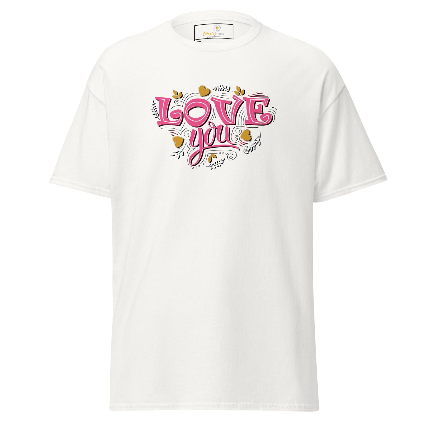 T-shirt classique pour homme - TEXT LOVE YOU - BIG