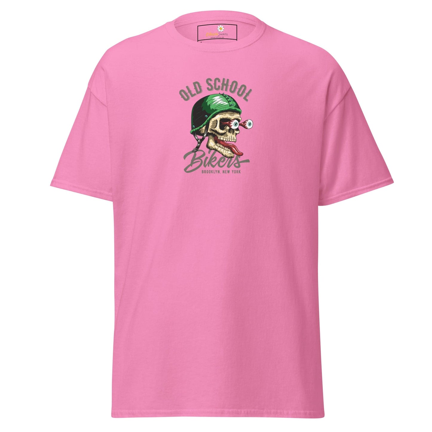 Unisex classic tee - SKULL OLD SCHOOL BIKERS - REGULAR - Azalea / S