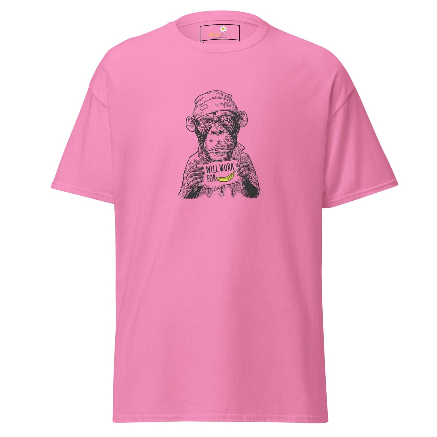 Unisex classic tee - WILD LIFE FUN WORK FOR BANANA - REGULAR - Azalea / S
