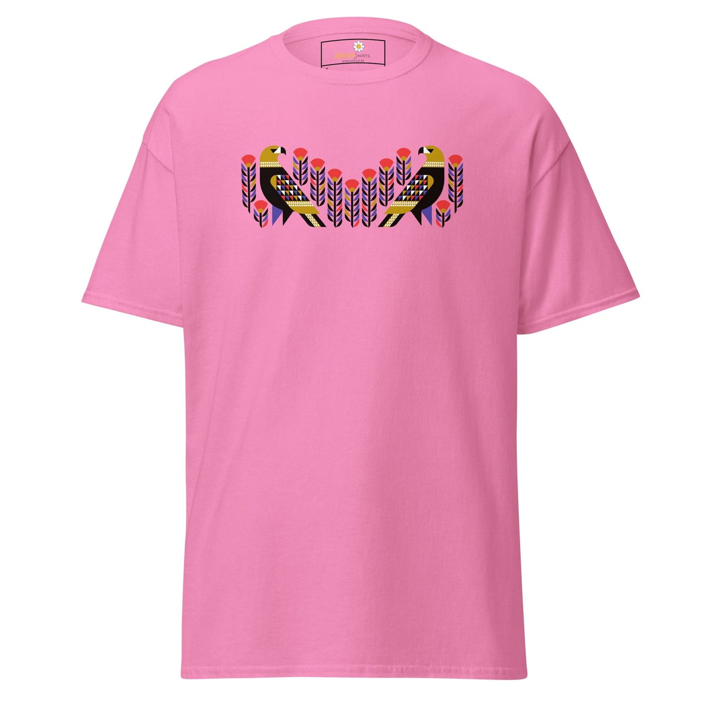 Unisex classic tee - WILD LIFE PERU BIRDS - REGULAR - Azalea / S