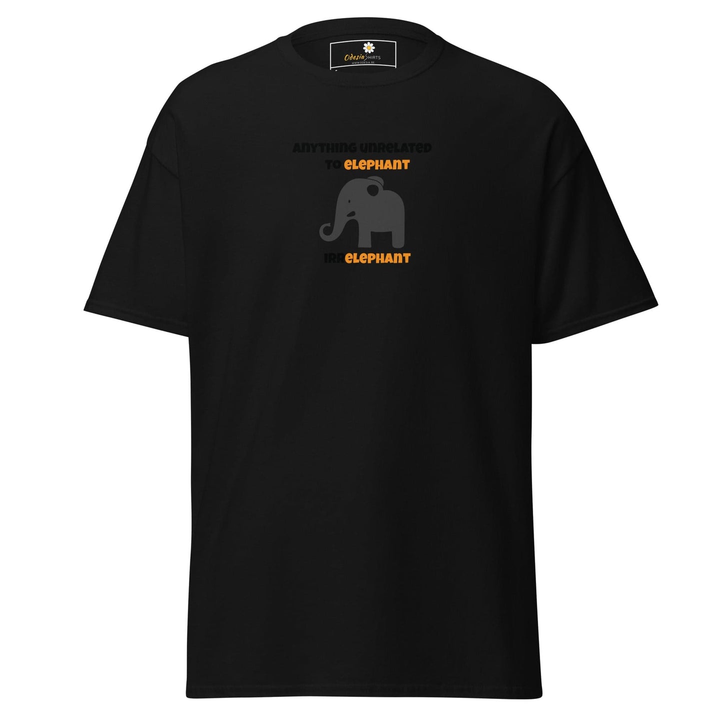 Unisex classic t-shirt - FUN ELEPHANT IRRELEPHANT - REGULAR - Black / S