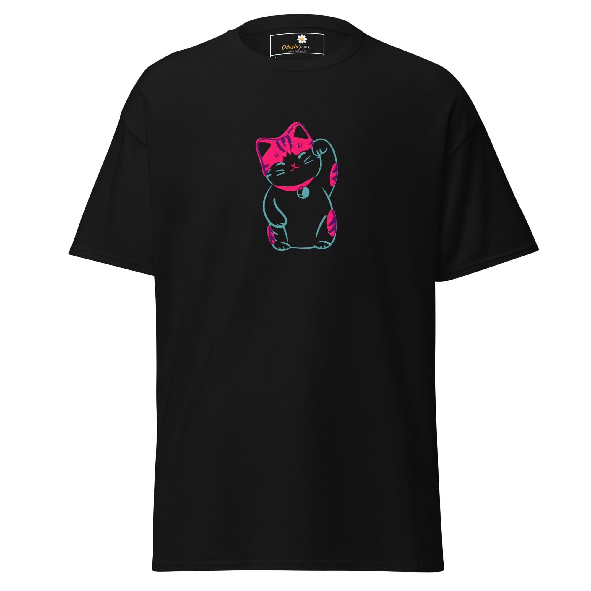 Unisex classic tee - ANIMALS SPIRITUAL LUCKY CAT 2 - REGULAR - Black / S