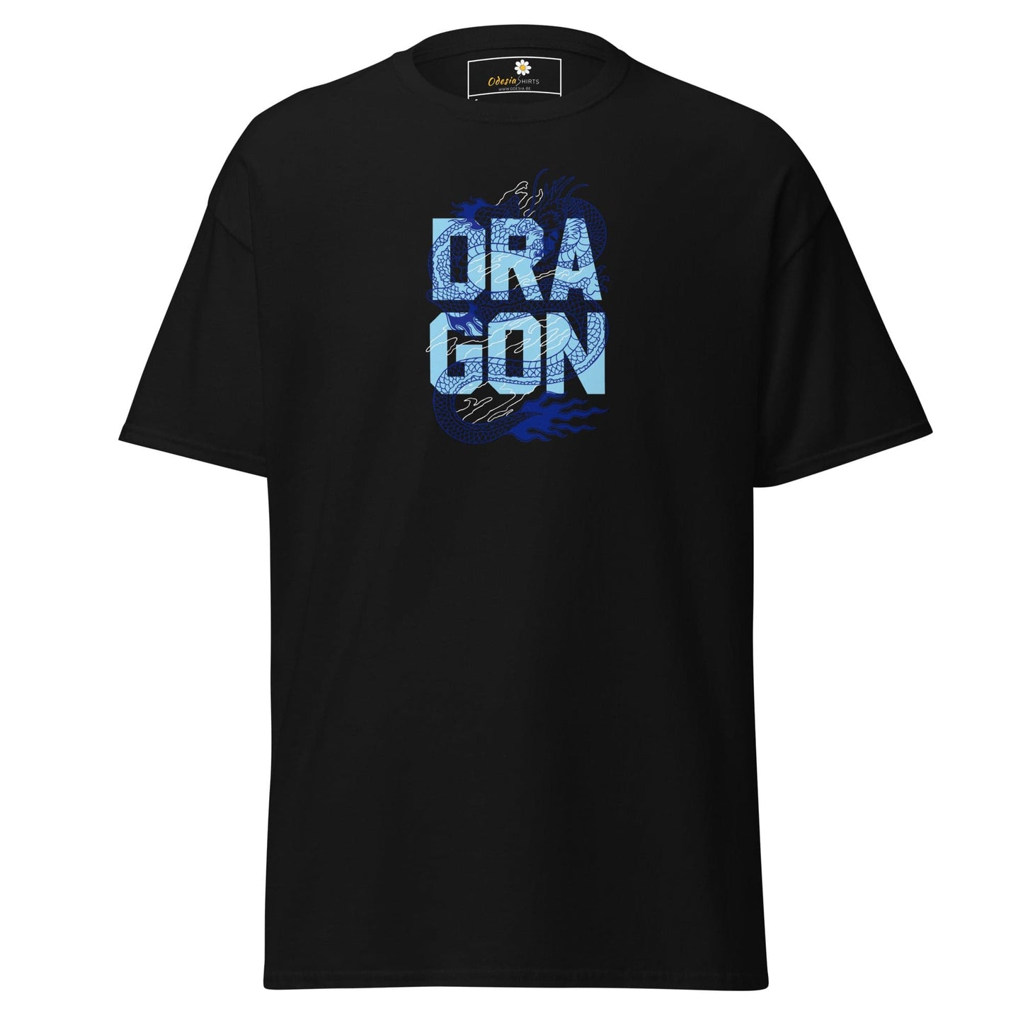 Unisex classic t-shirt - MYSTIC BLUE DRAGON - REGULAR - Black / S