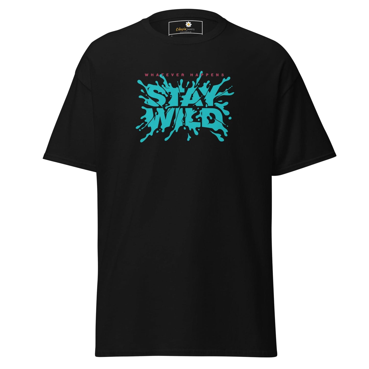 Unisex classic t-shirt - TEXT STAY WILD - REGULAR - Black / S