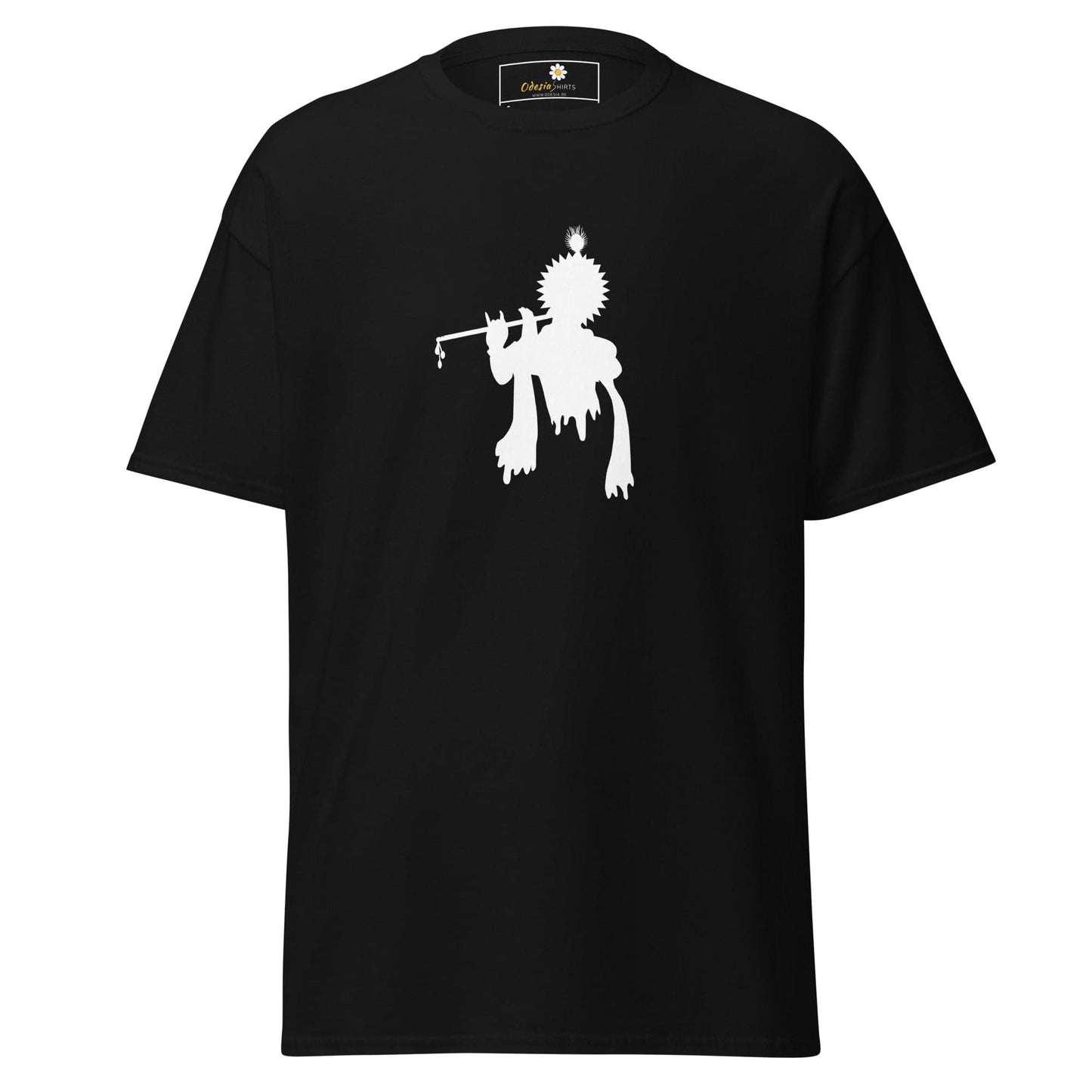 Unisex classic tee - SPIRITUAL KRISHNA’S FLUTE HEAD - REGULAR - Black / S