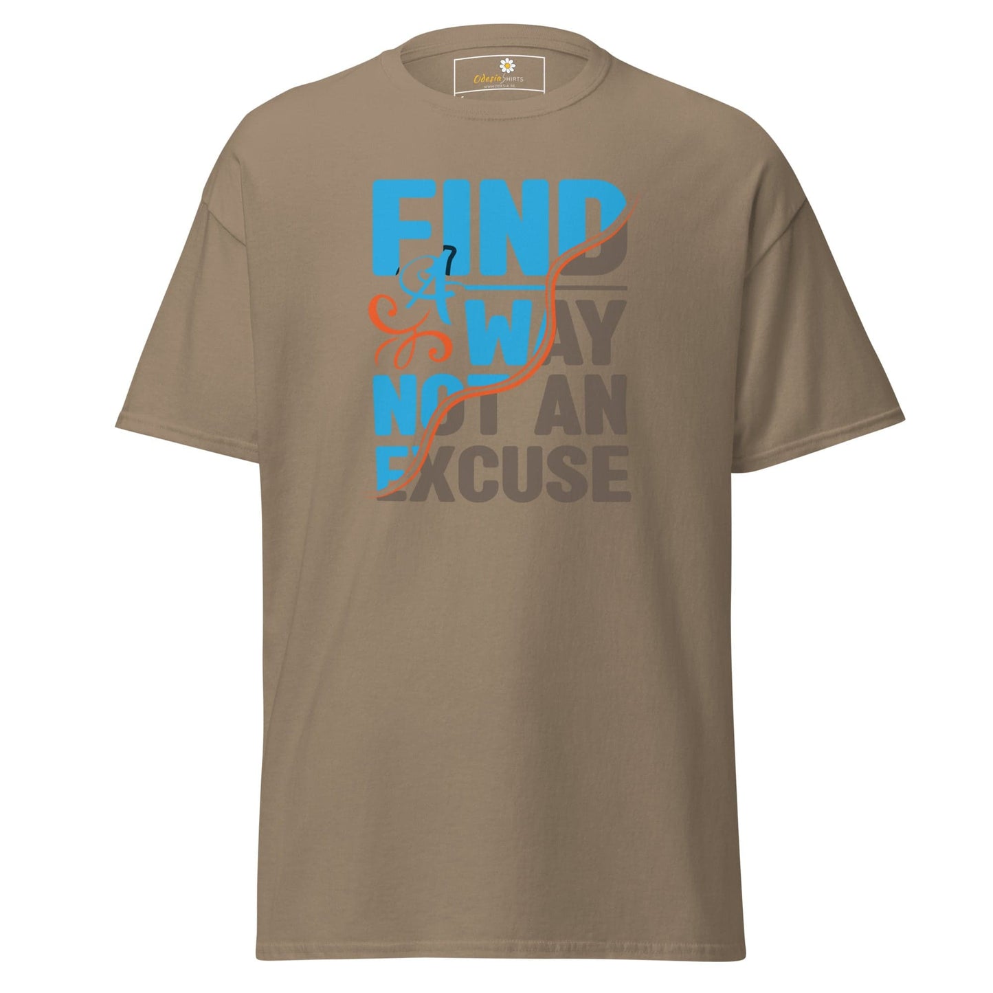 Unisex classic tee - TEXT FIND A WAY NOT AN EXCUSE - REGULAR - Brown Savana / S