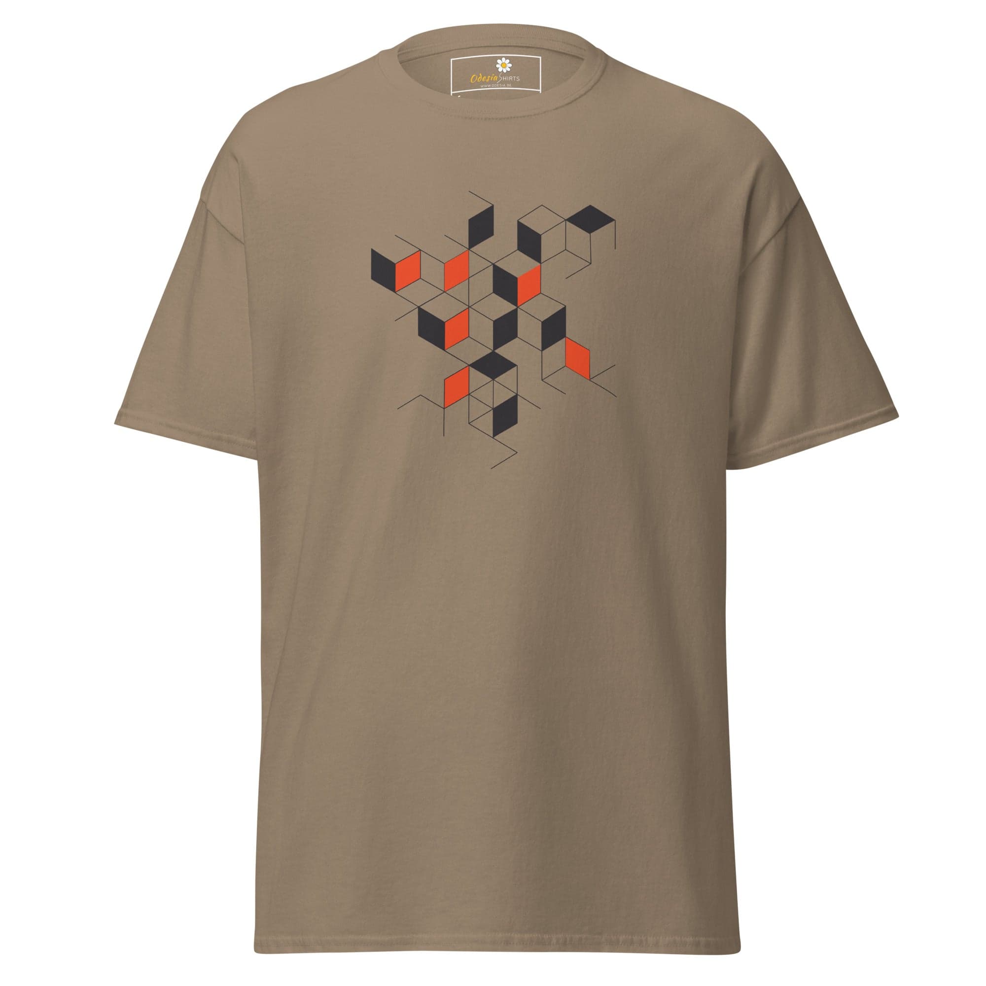 Unisex classic tee - ABSTRACT SQUARES - REGULAR - Brown Savana / S