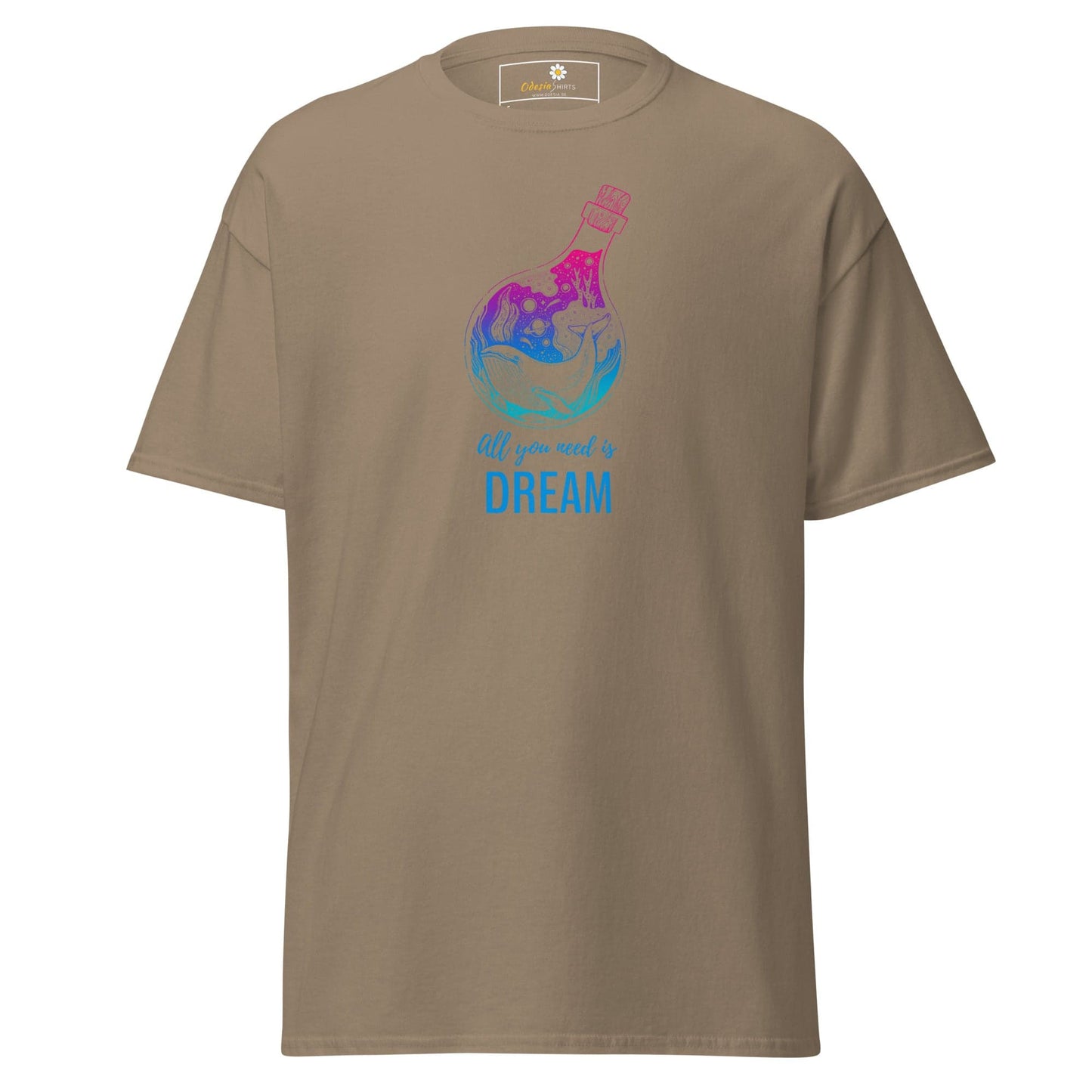Unisex classic t-shirt - POSITIVE ALL YOU NEED IS A DREAM - REGULAR - Brown Savana / S