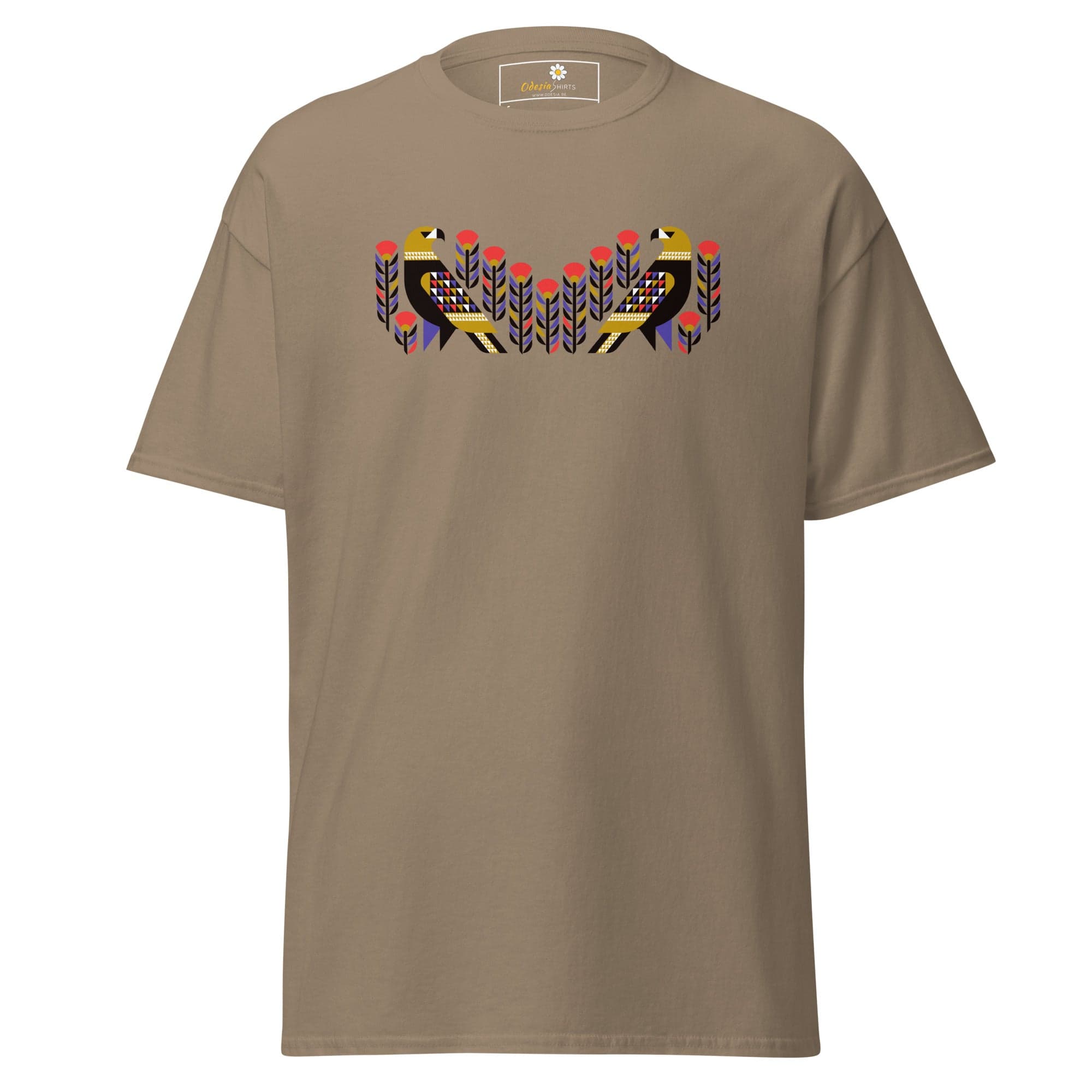 Unisex classic tee - WILD LIFE PERU BIRDS - REGULAR - Brown Savana / S