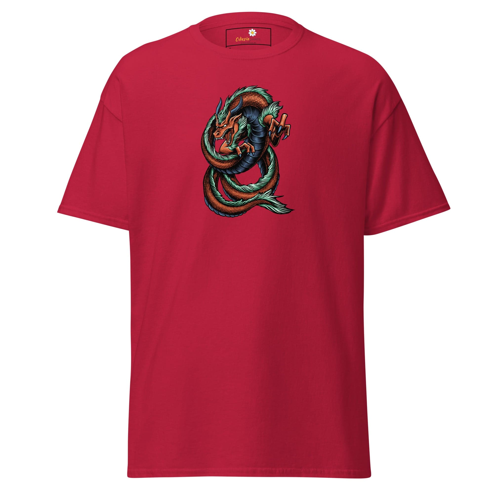 Unisex classic tee - MYSTIC RED GREEN DRAGON - REGULAR - Cardinal / S