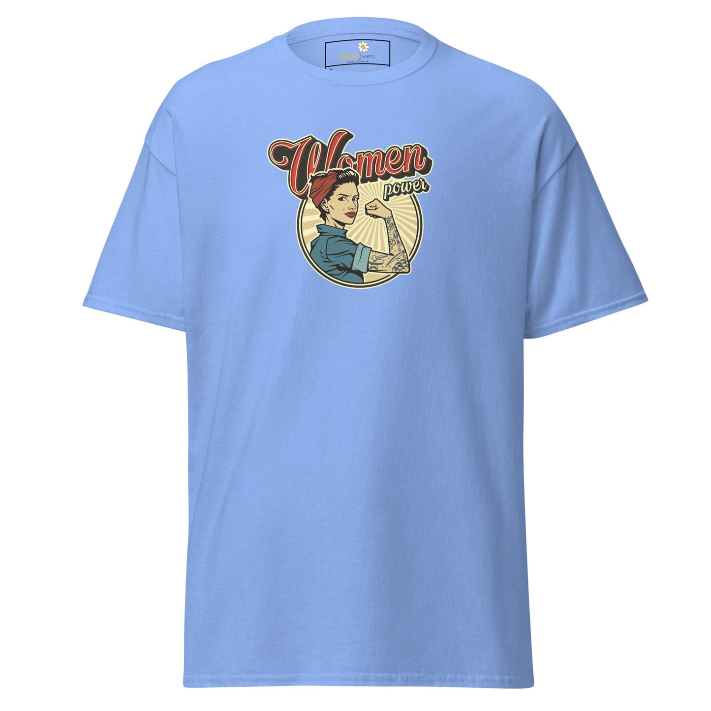 Unisex classic t-shirt - VINTAGE WOMEN POWER - REGULAR - Carolina Blue / S