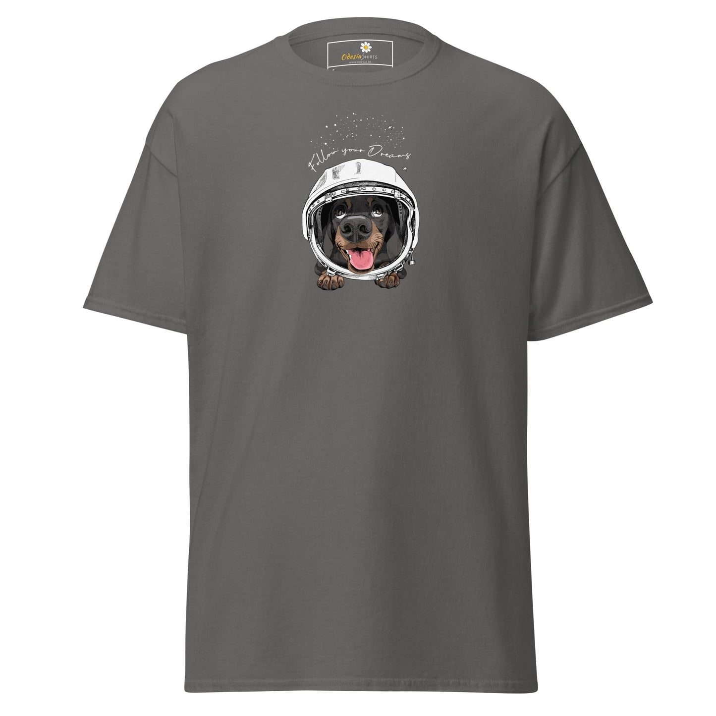 Unisex classic tee - ASTRONAUT ANIMALS DREAMS - REGULAR - Charcoal / S