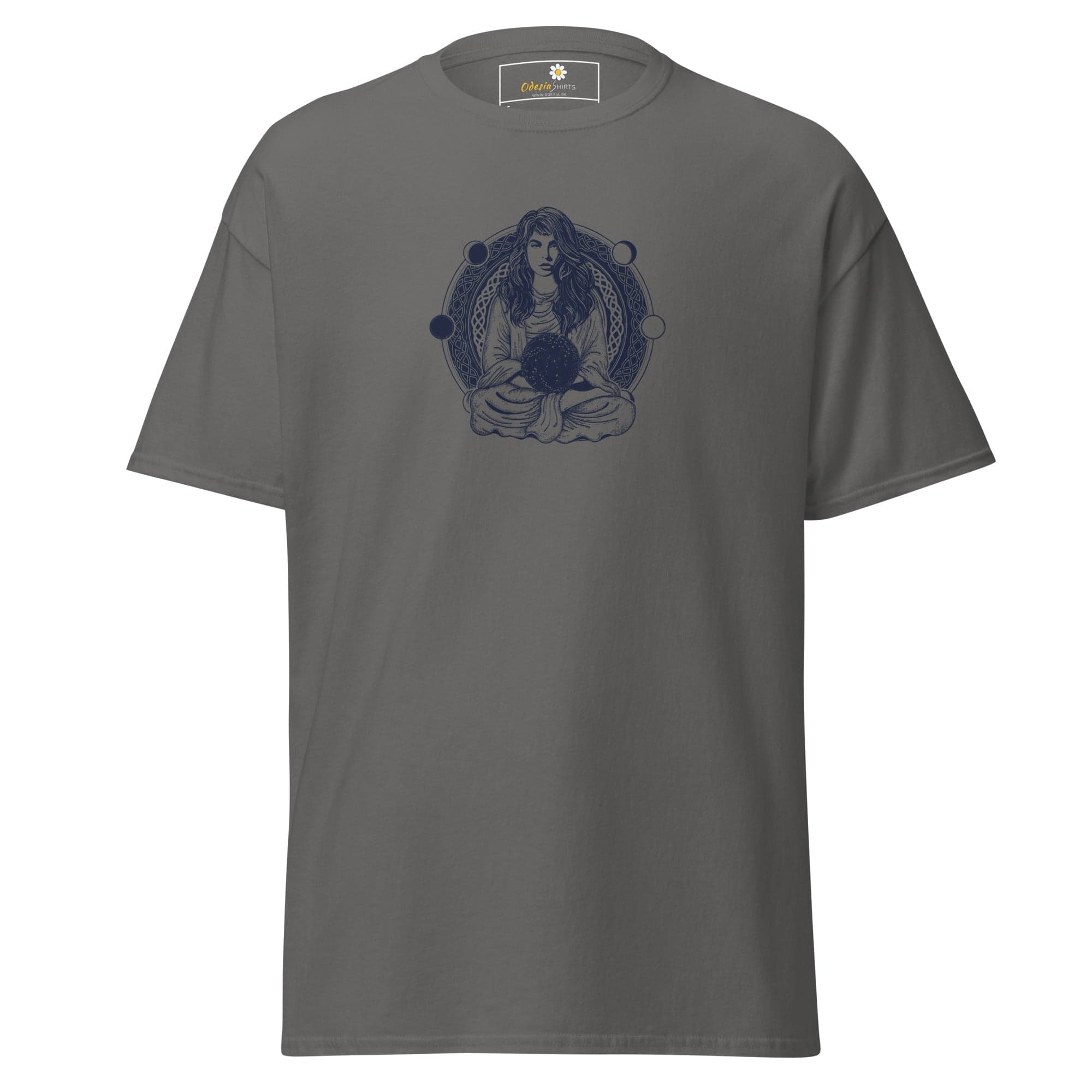 Unisex classic t-shirt - MYSTIC WOMAN MOON - REGULAR - Charcoal / S