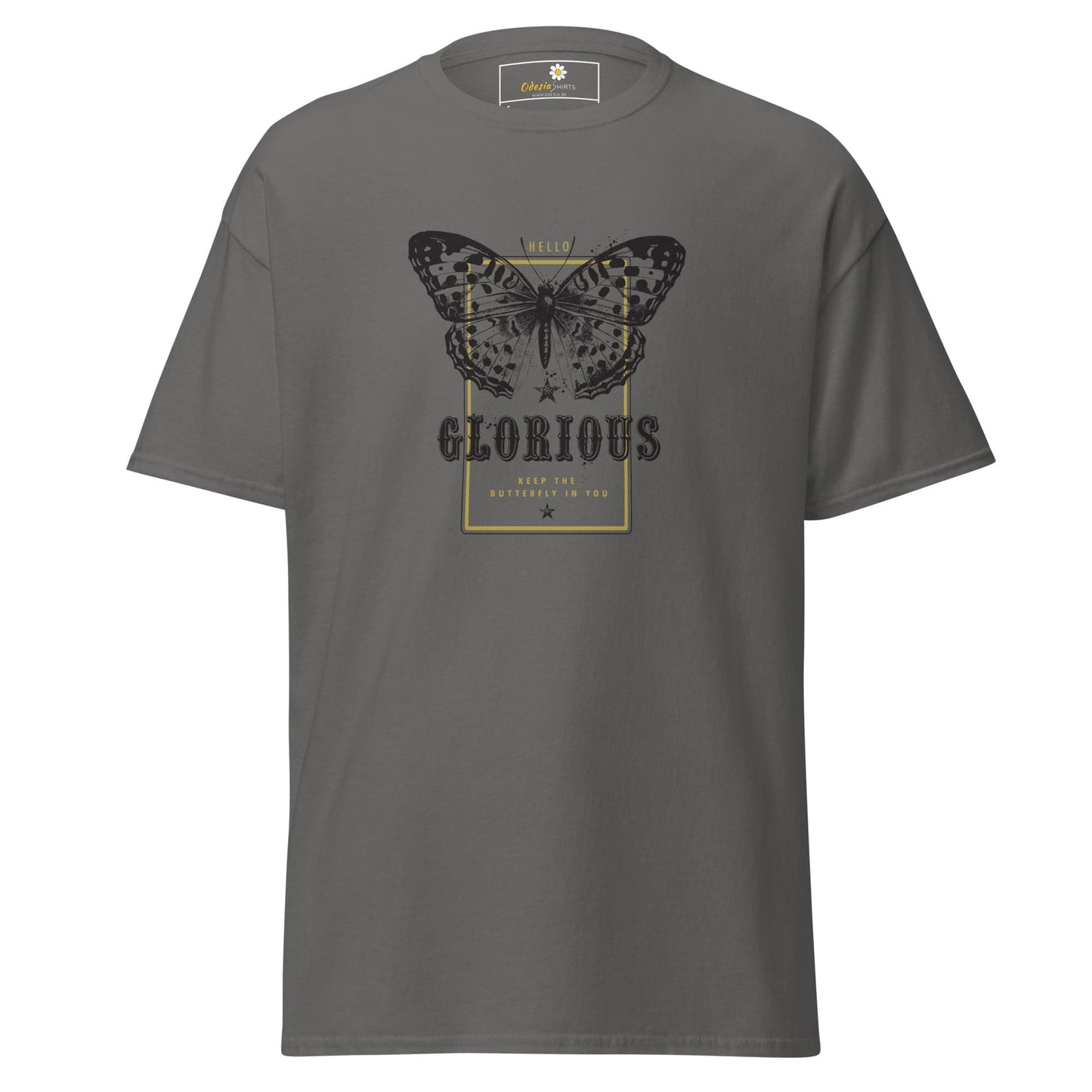 Unisex classic tee - ANIMALS GLORIOUS BUTTERFLY - REGULAR - Charcoal / S