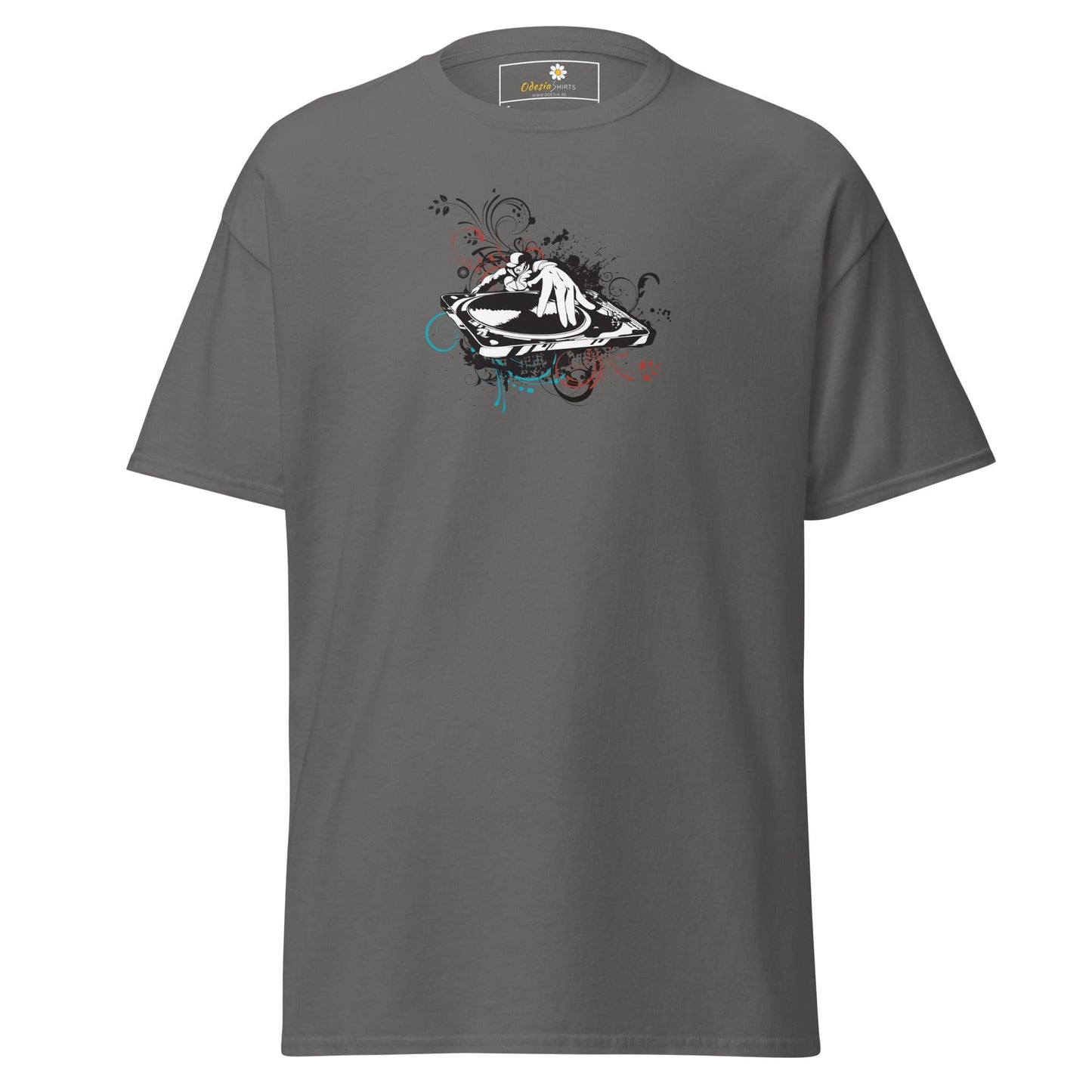 Unisex classic tee - MUSIC DISK JOCKEY - REGULAR - Charcoal / S