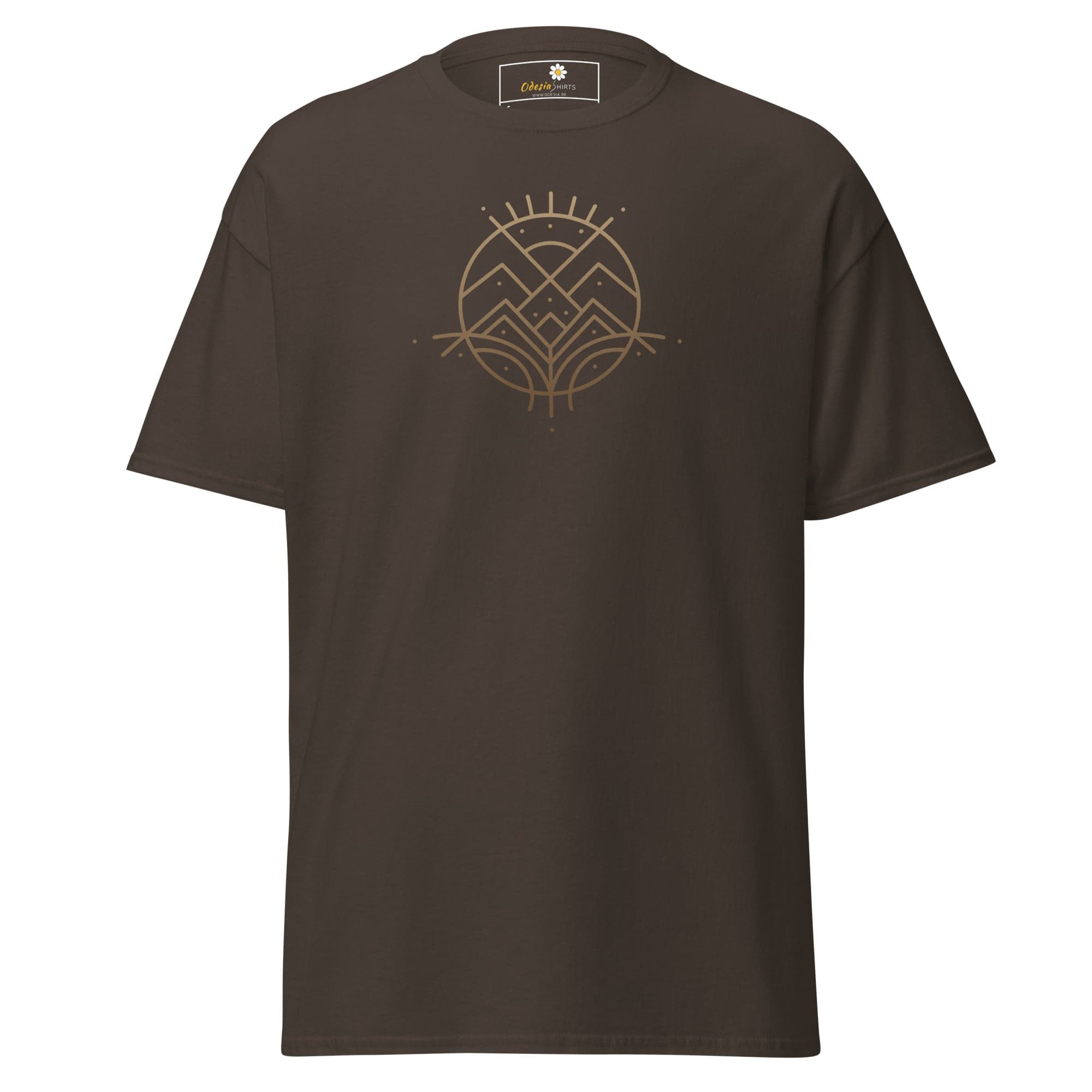 Unisex classic tee - ABSTRACT LANDSCAPE - REGULAR - Dark Chocolate / S
