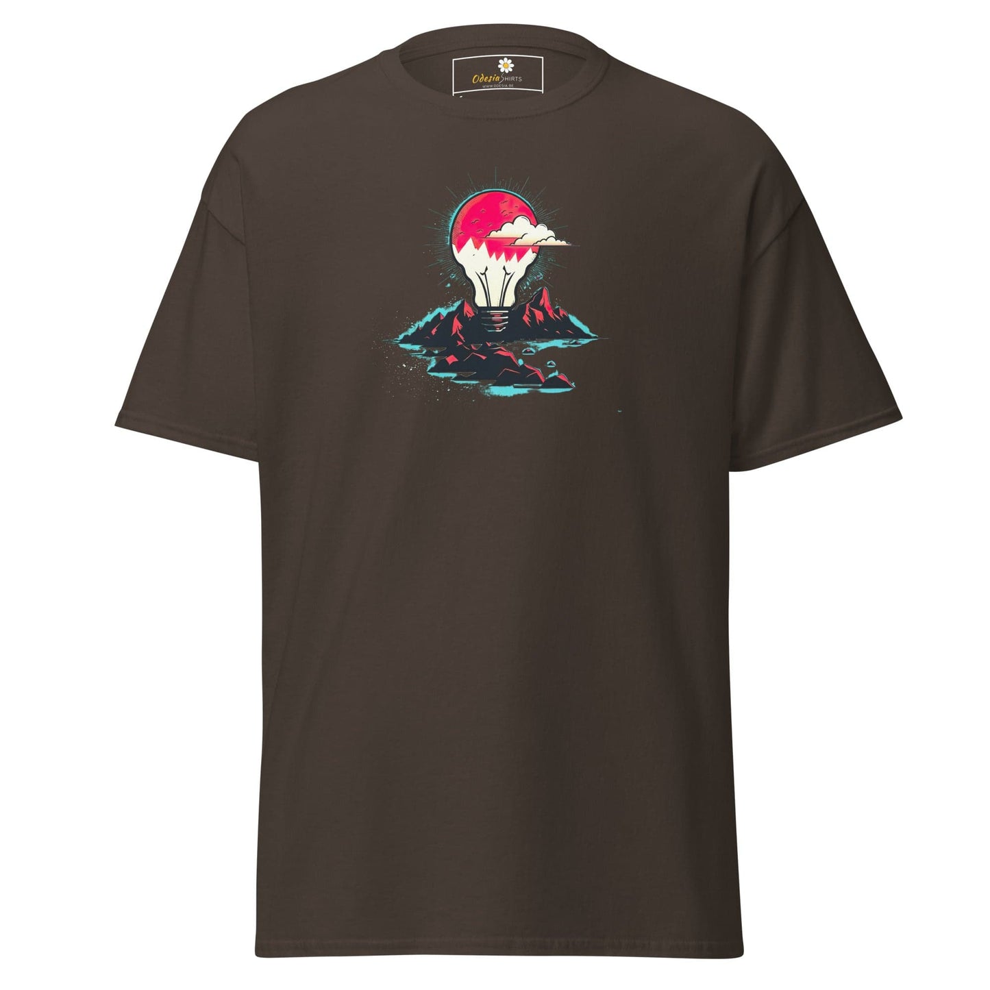 Unisex classic tee - MISC LIGHTBULB MOUNTAIN - REGULAR - Dark Chocolate / S
