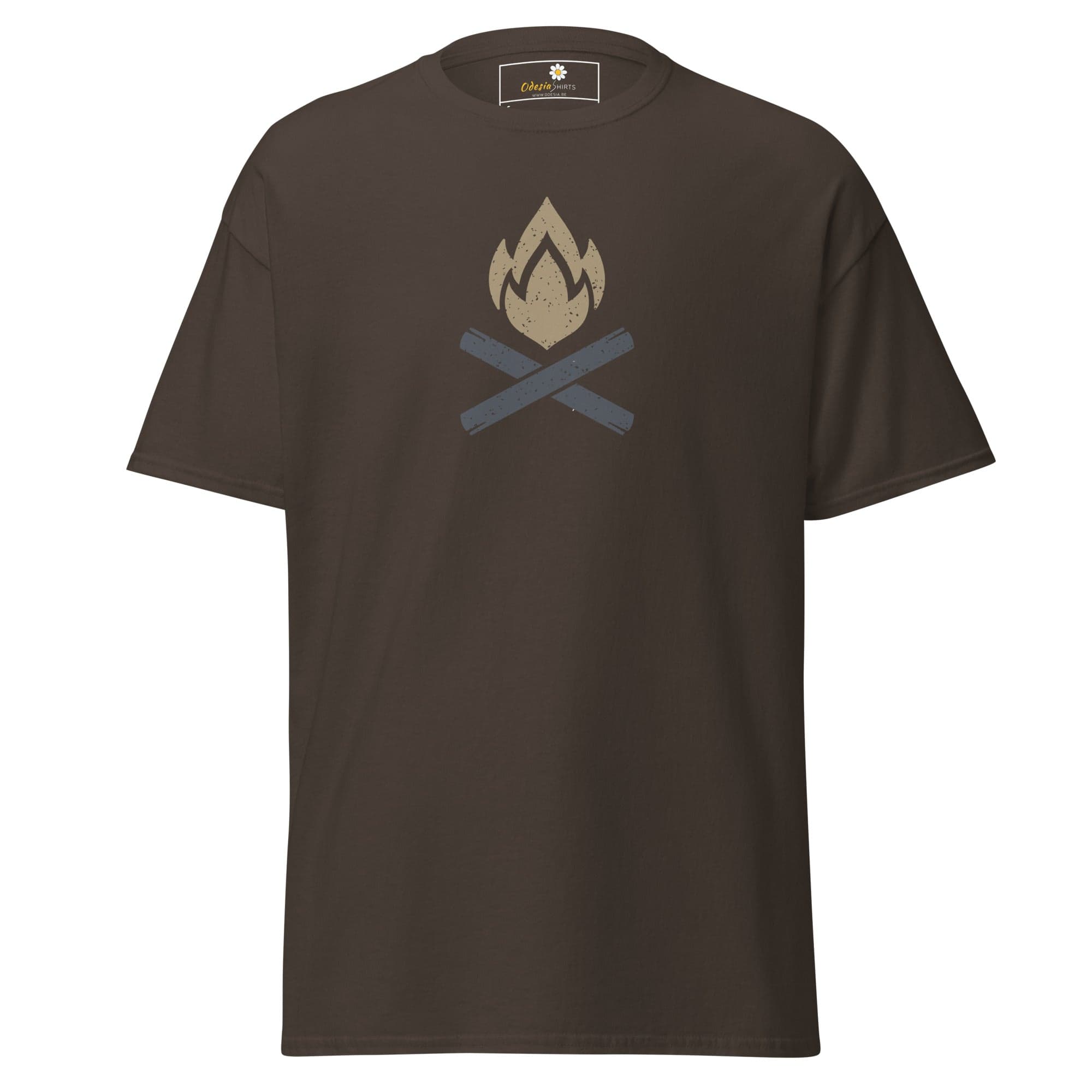Unisex classic tee - ADVENTURE CAMP FIRE - REGULAR - Dark Chocolate / S