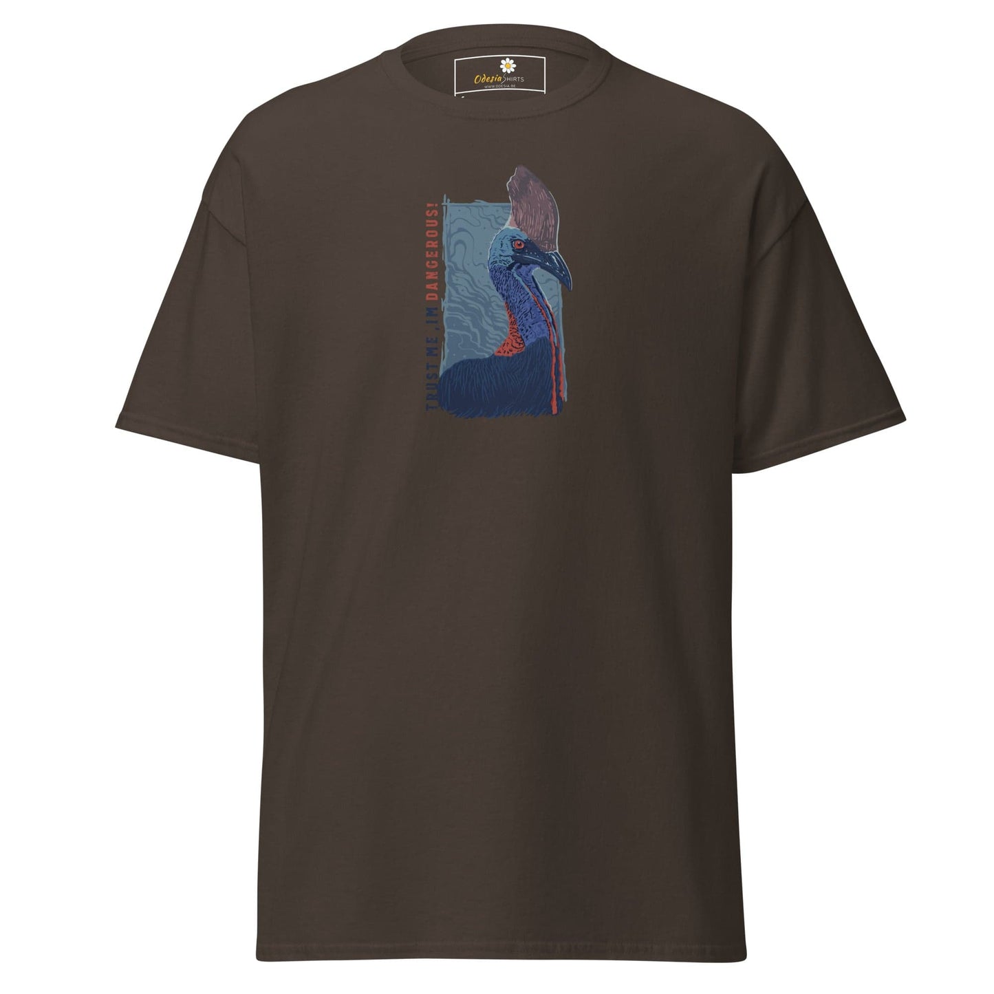 Unisex classic t-shirt - WILD LIFE DANGEROUS - REGULAR - Dark Chocolate / S