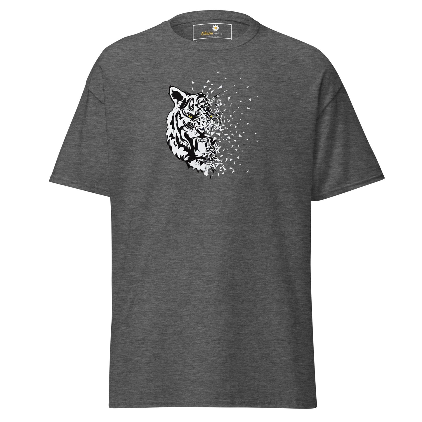 Unisex classic t-shirt - WILD LIFE TIGER DECOMPOS - REGULAR - Dark Heather / S