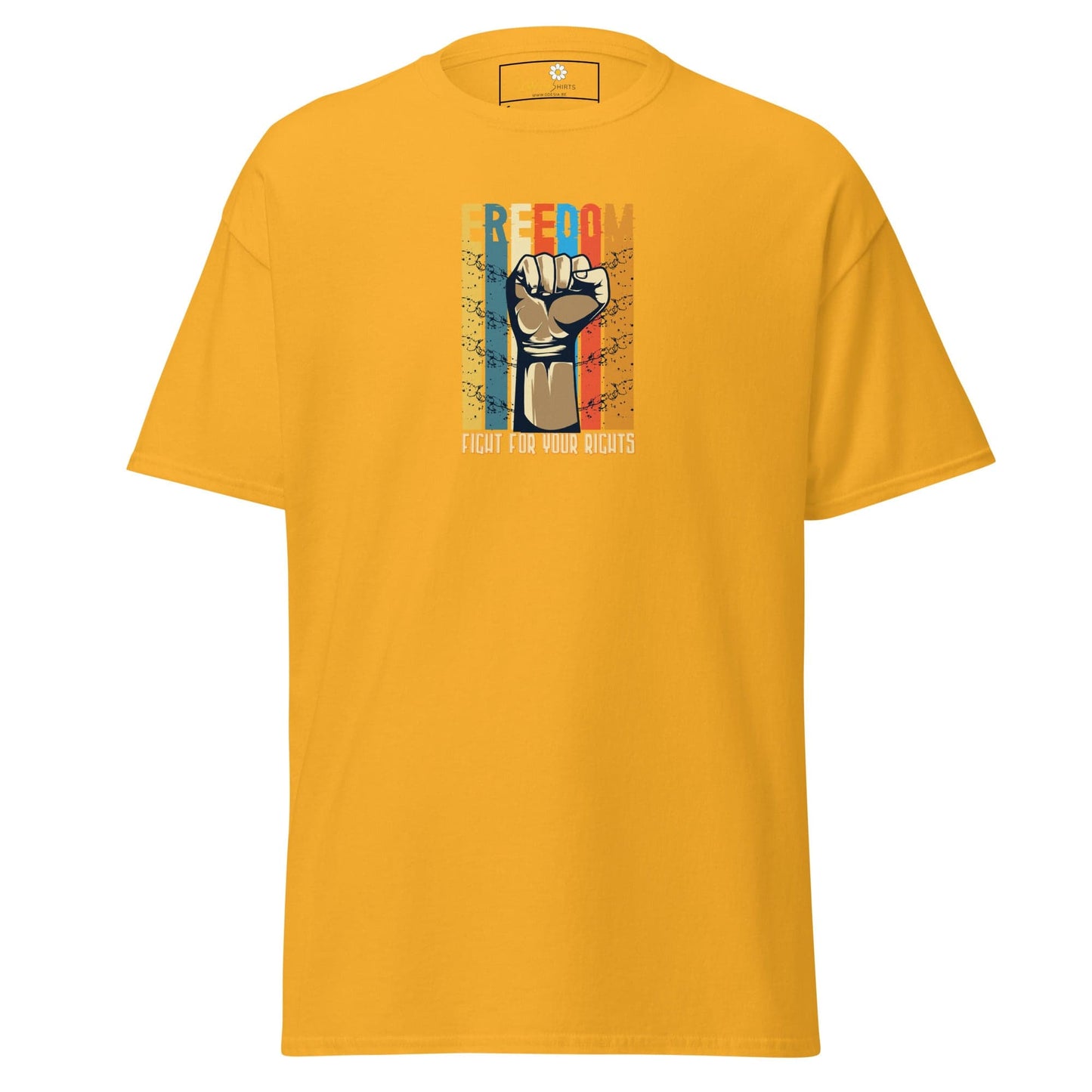 Unisex classic tee - MISC FIGHT FOR FREEDOM - REGULAR - Gold / S