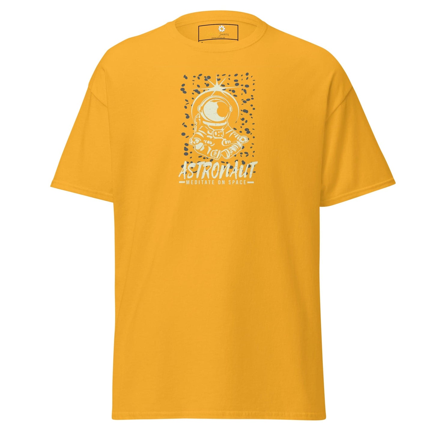 Unisex classic t-shirt - ASTRONAUT MEDITATION SPACE - REGULAR - Gold / S