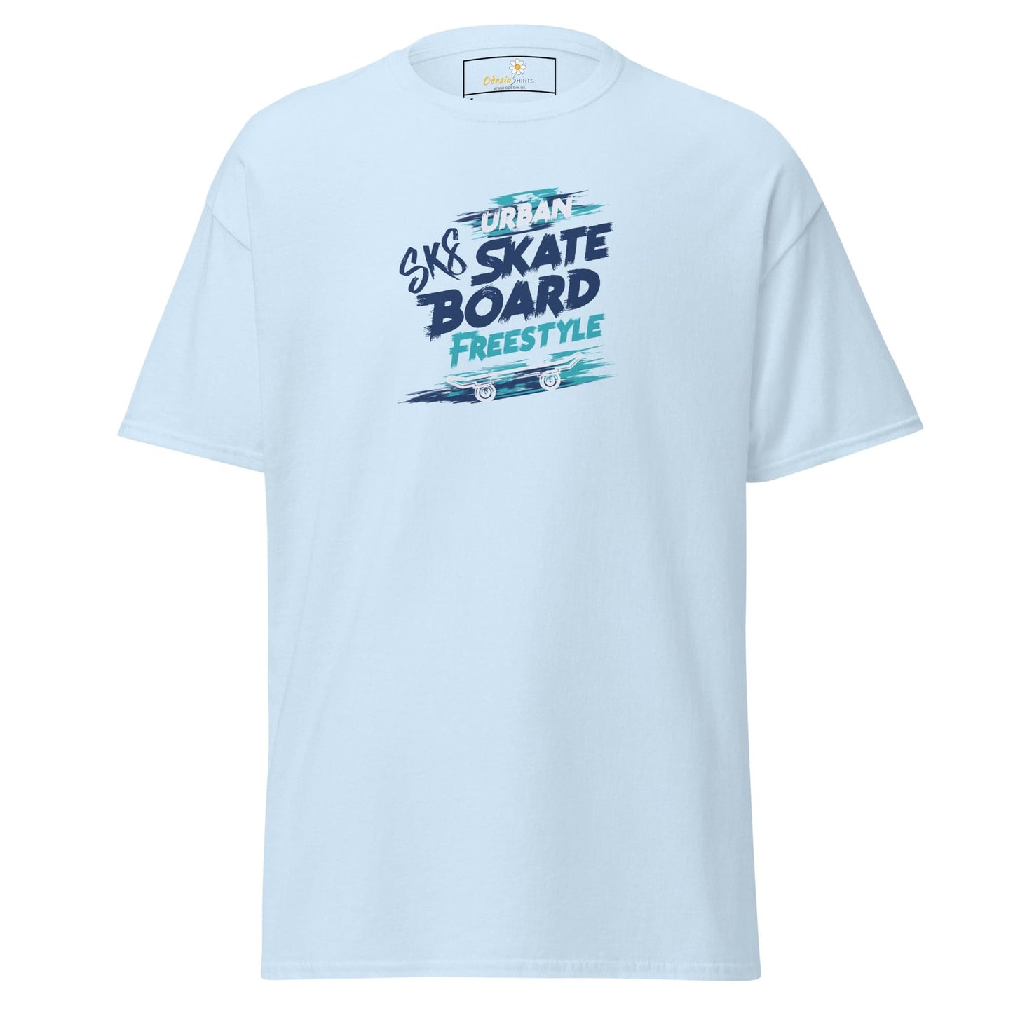 Unisex classic t-shirt - SPORT SKATEBOARD FREESTYLE - REGULAR - Light Blue / S