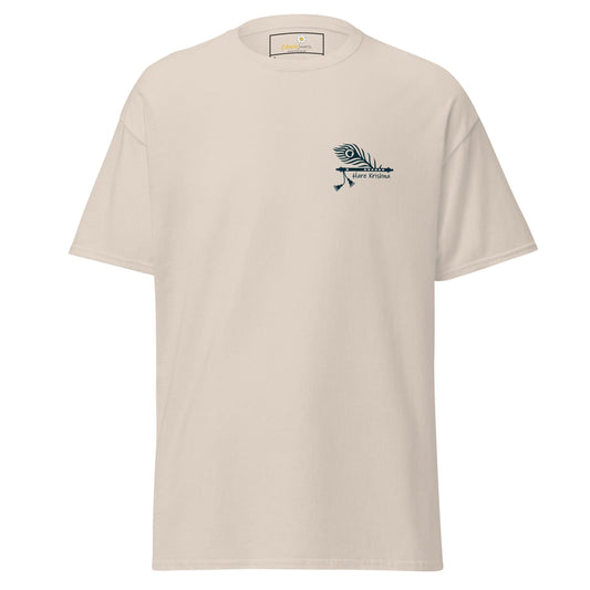 Unisex classic tee - SPIRITUAL KRISHNA’S FLUTE POCKET - REGULAR - Natural / S