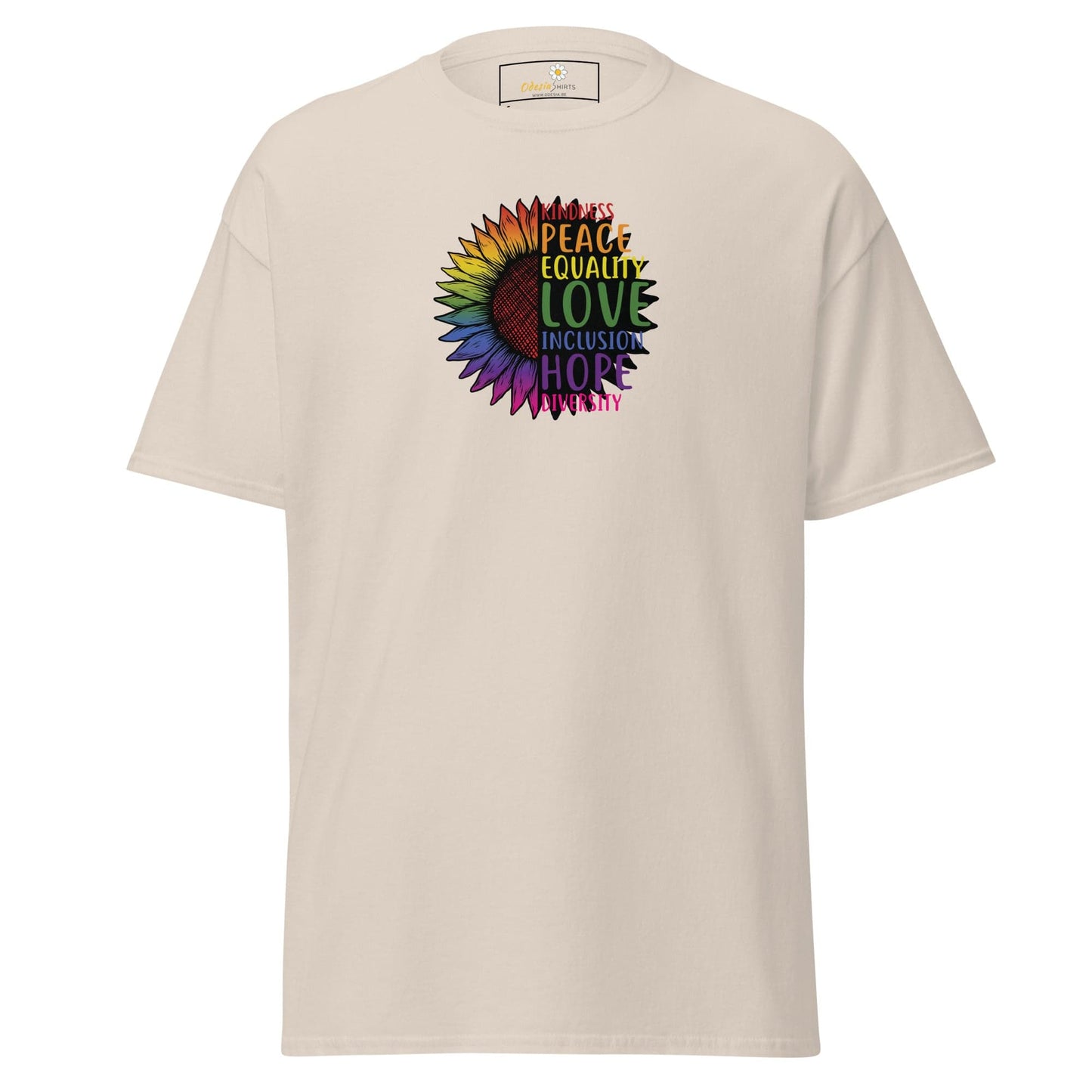 Unisex classic t-shirt - LGBTQ PEACE AND LOVE - REGULAR - Natural / S