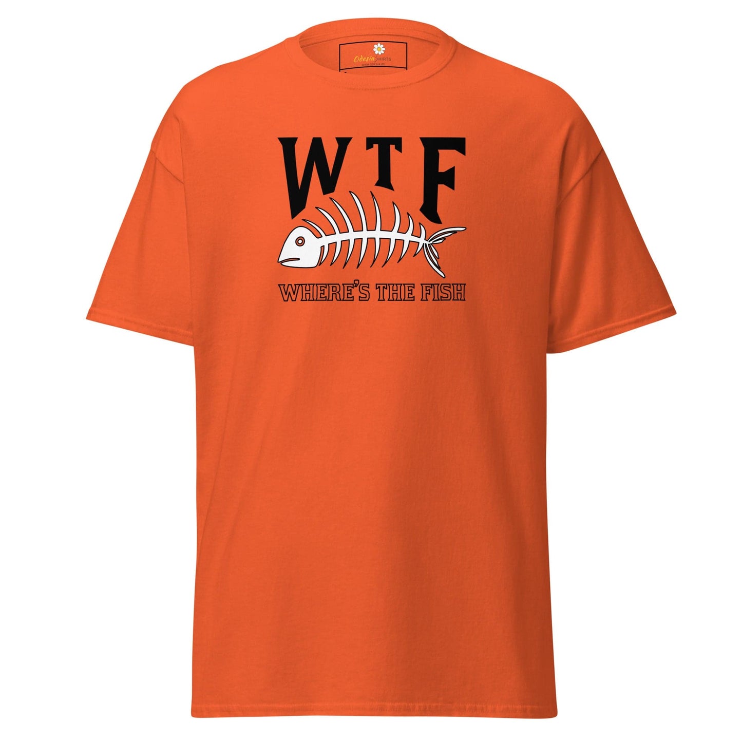 Unisex classic t-shirt - FUN WHERES THE FISH - REGULAR - Orange / S